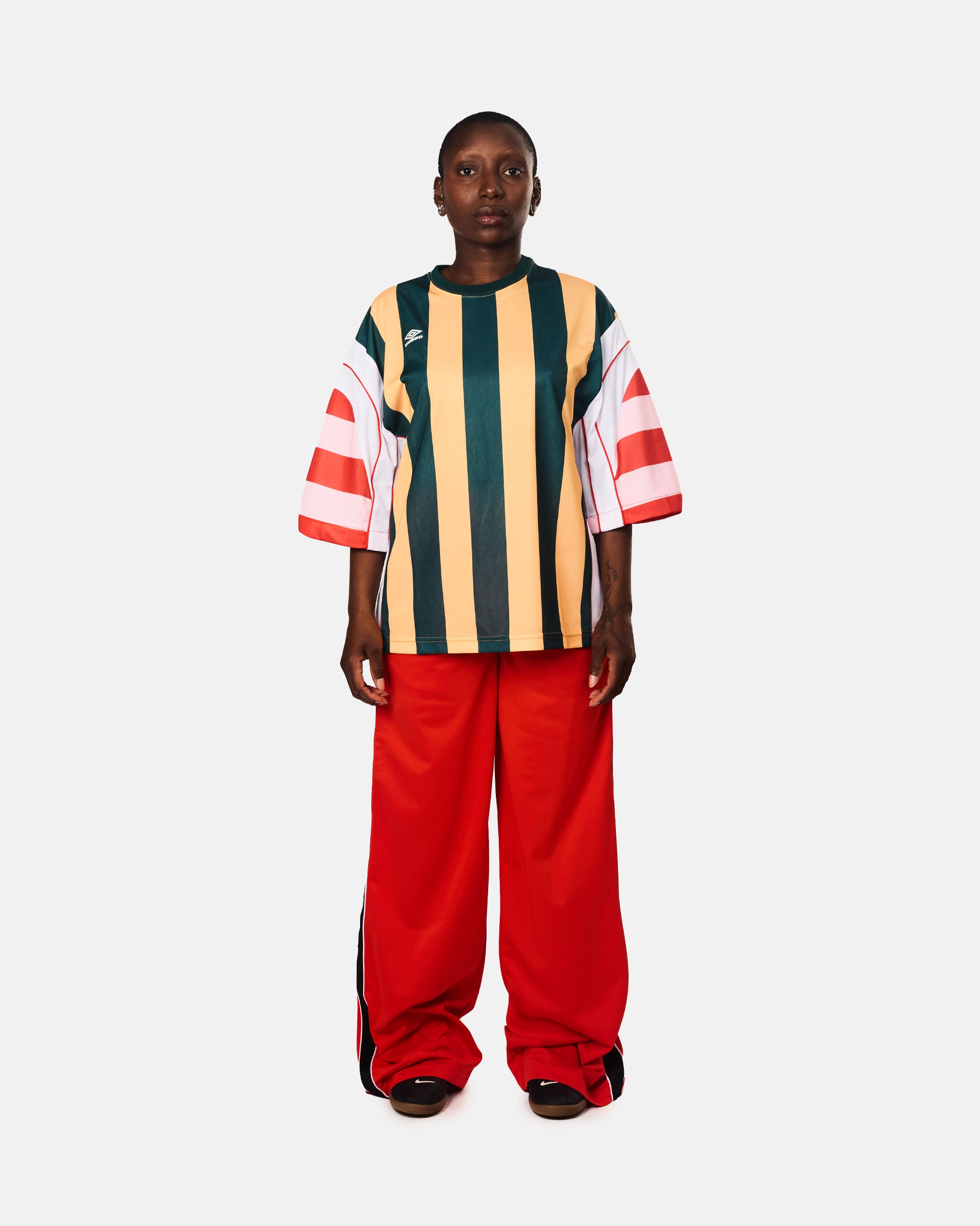 STINE GOYA Stine Goya x UMBRO Jersey Snap Tee Multi Stripes SG-EX25-T089-2426