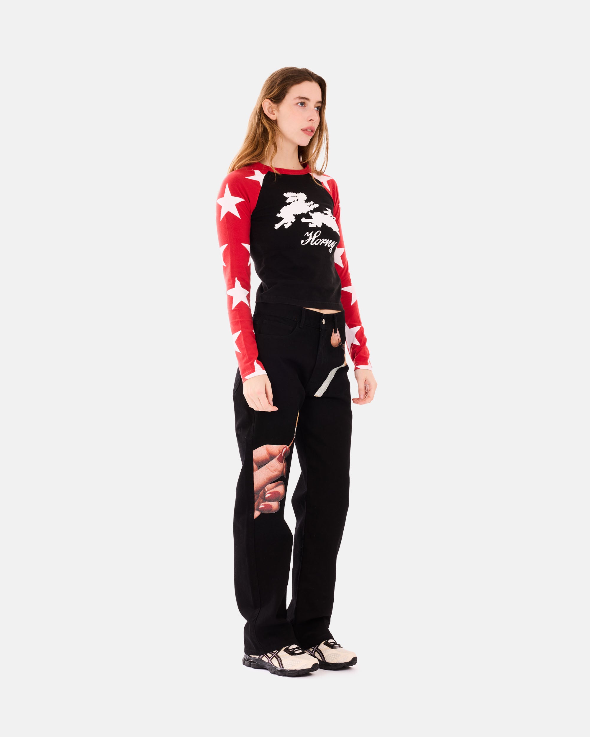 Carne Bollente Seeing Stars OFF RED & BLACK SS26LT0802_Off-Black