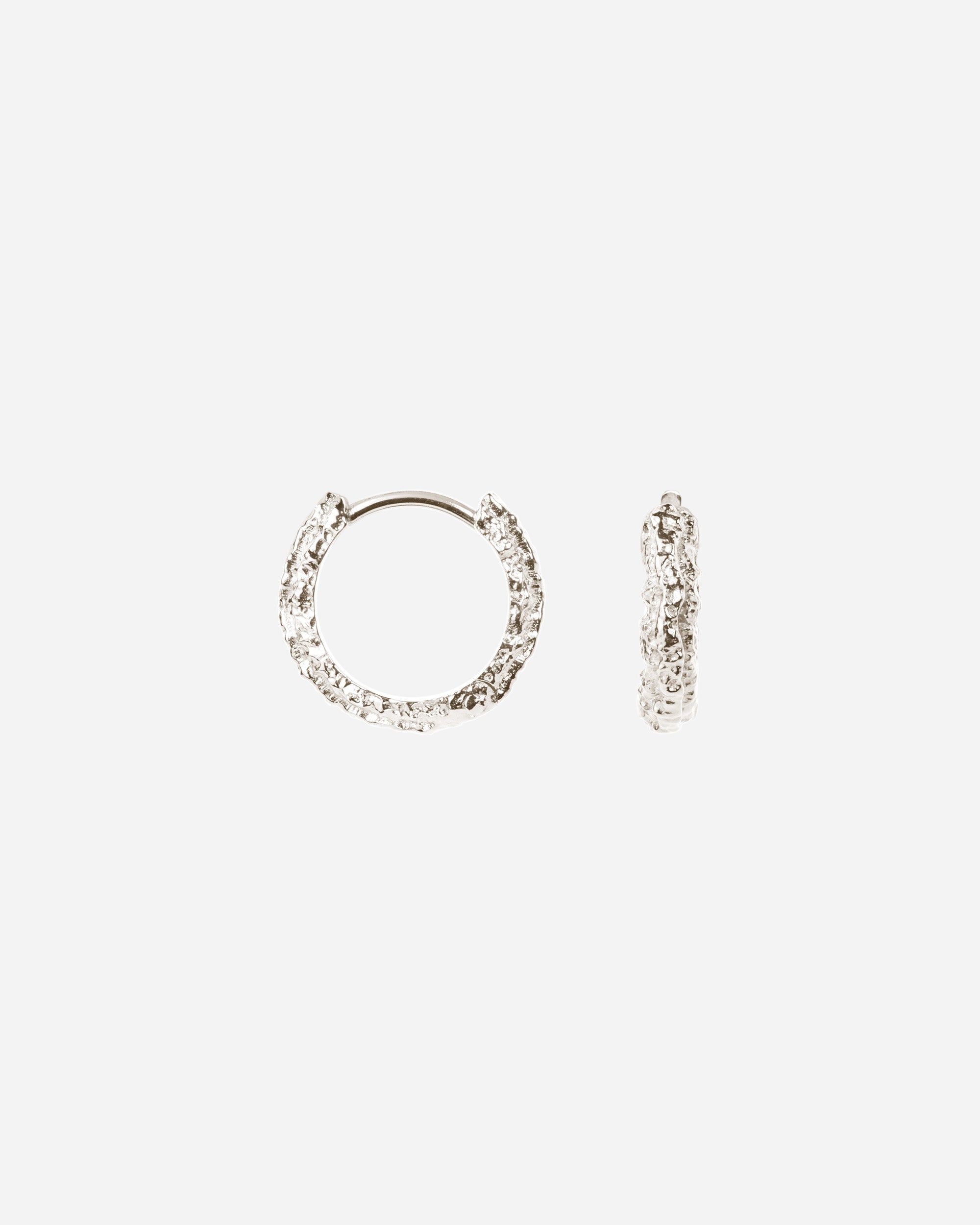 Camille Brinch Small Sparkly Hoops Silver SSPH