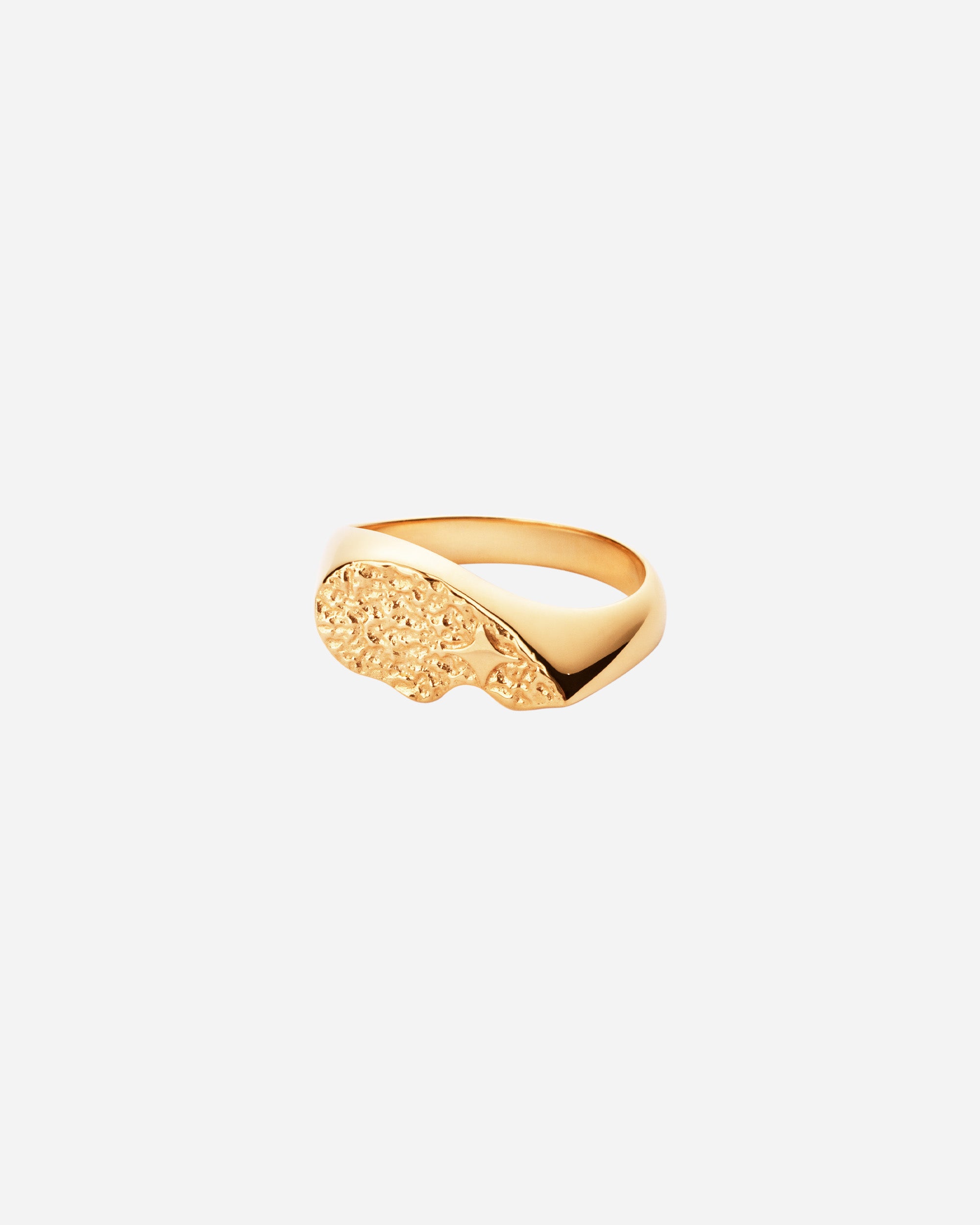 Camille Brinch Textured BFF Sparkly Ring Gold TBSPR-FG