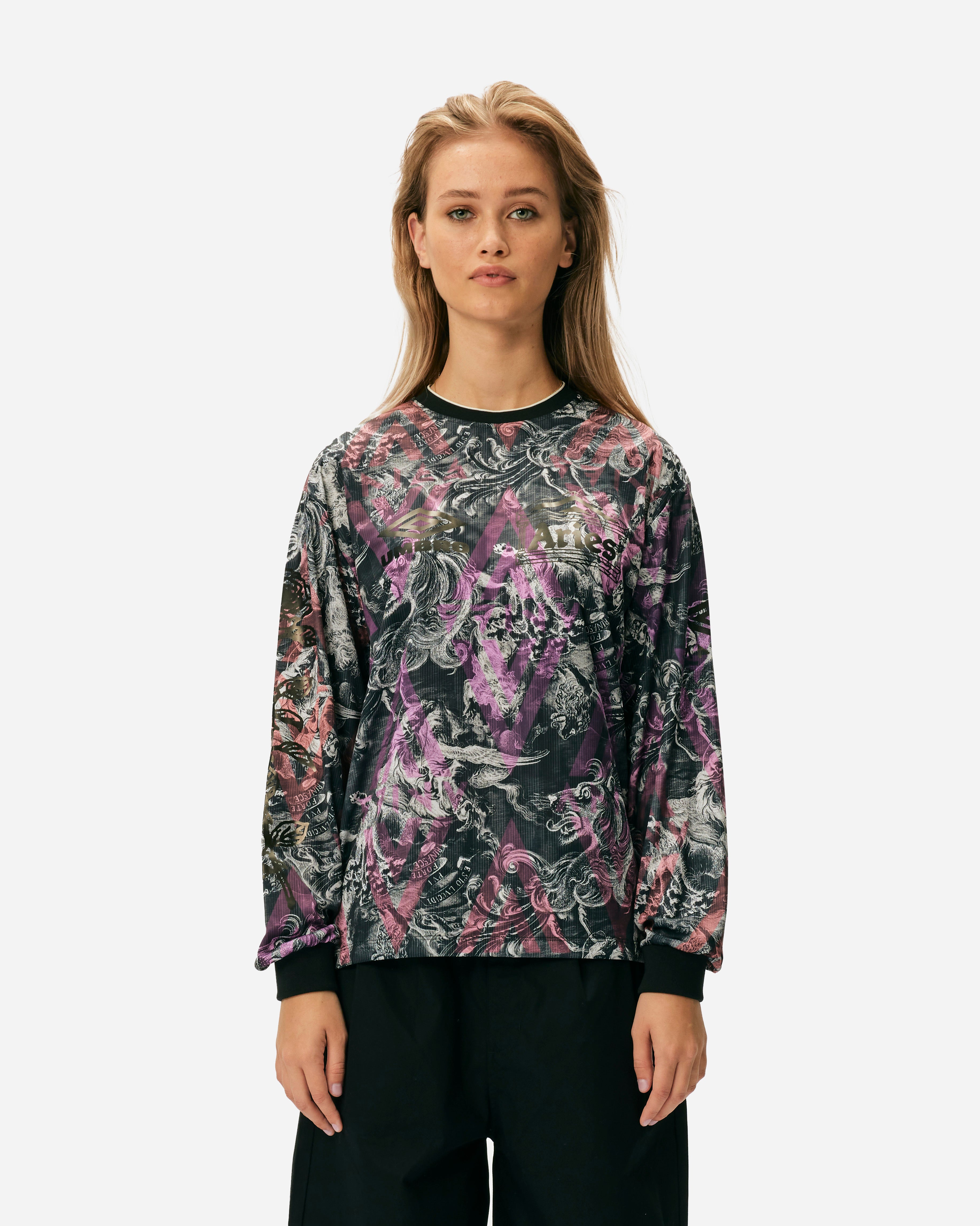 ARIES ARIES x Umbro Goalie Long Sleeve Football Jersey Black UM6000103-BLK