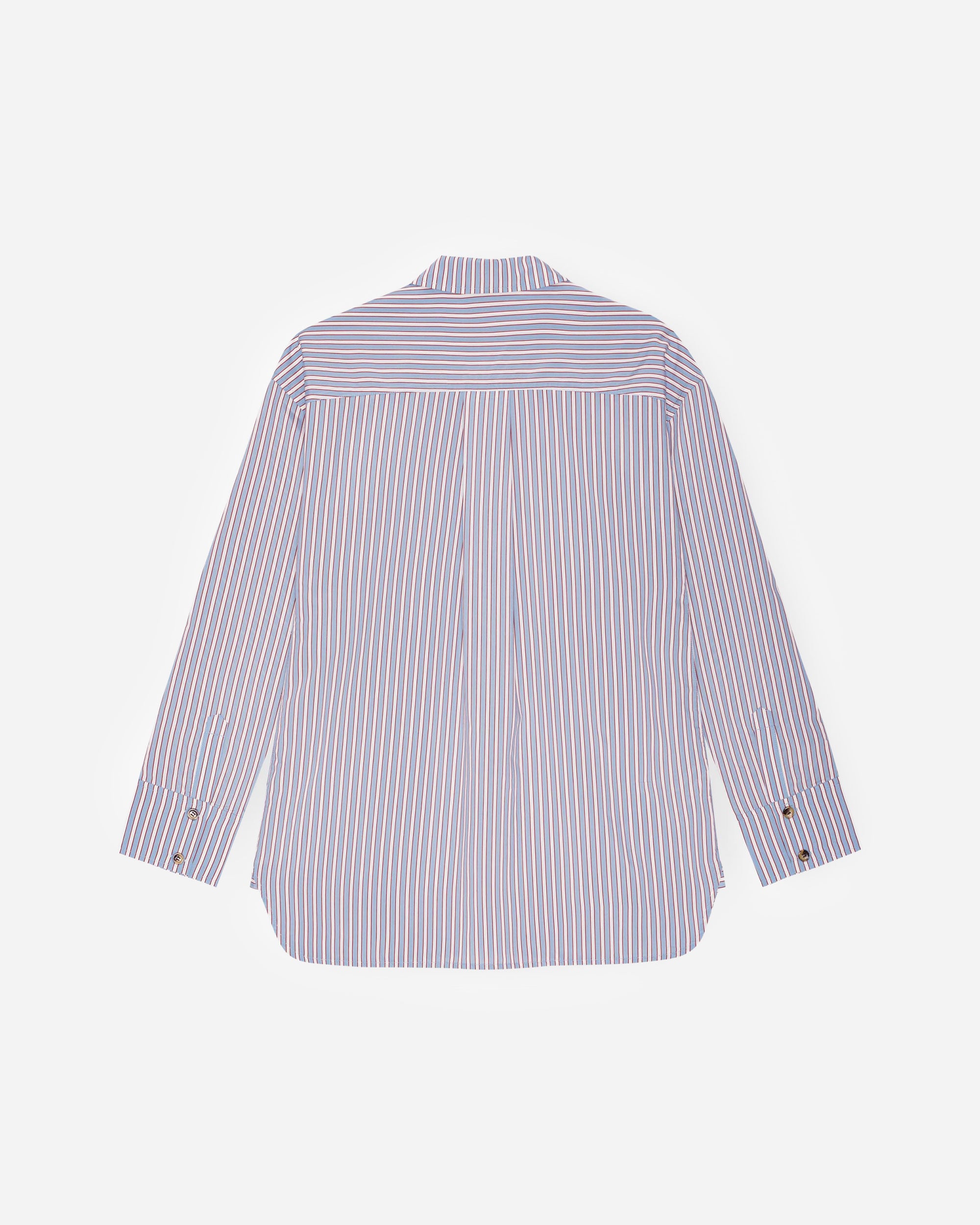 GANNI Yarn Dyed Stripe Shirt Soft Chambray W0312