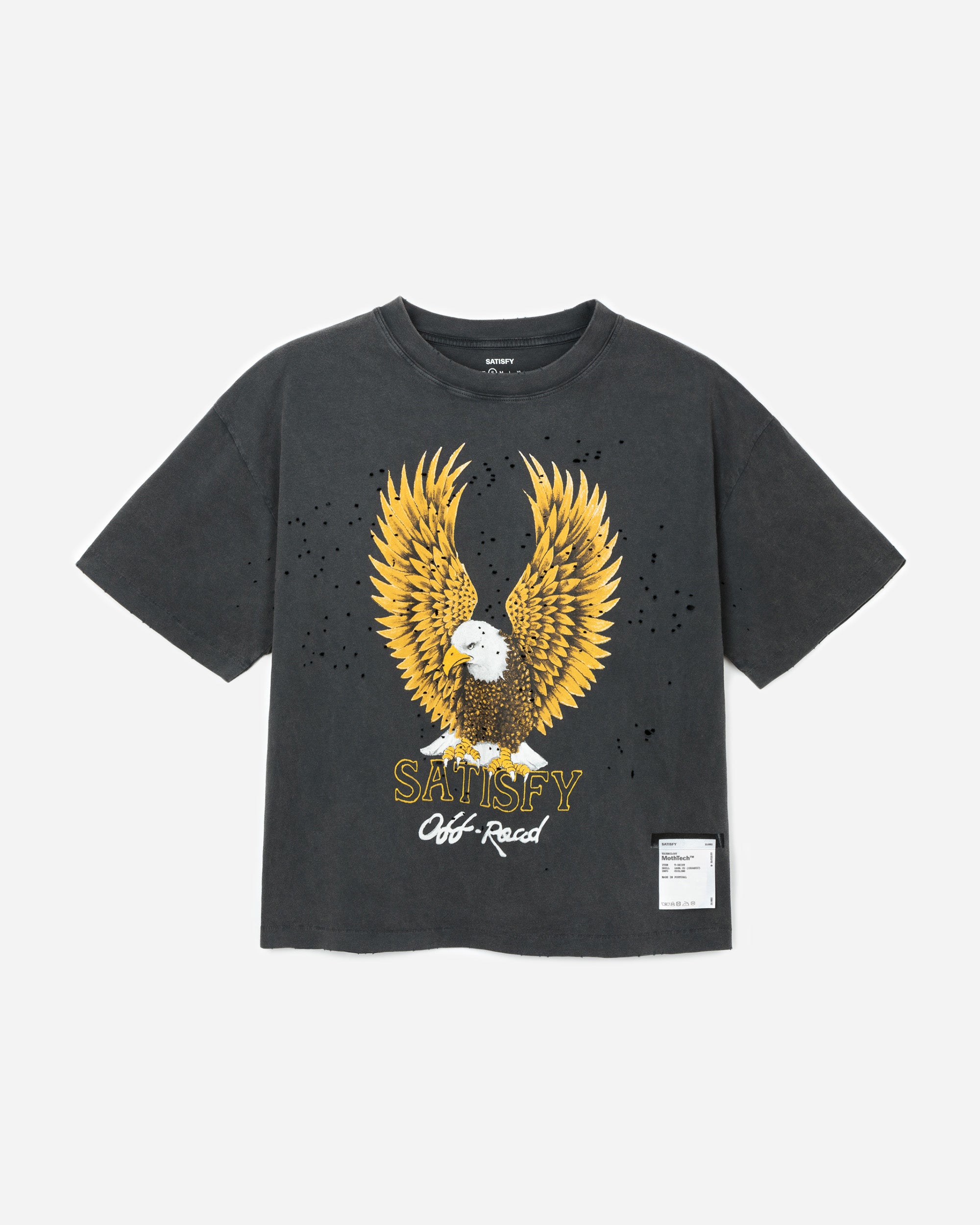 Satisfy MothTech T-Shirt Aged Black 21002-00A19