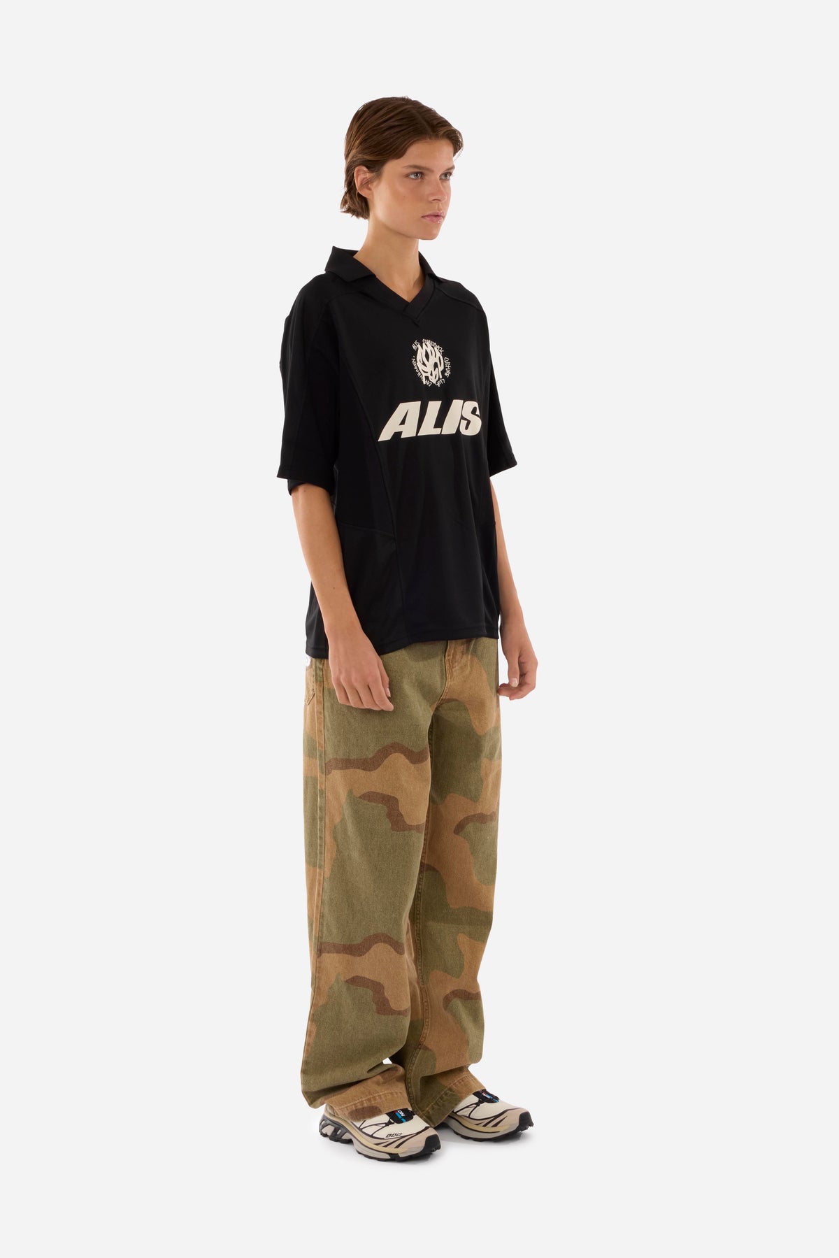 ALIS Wizzy Polo Jersey BLACK + GREY 166-36