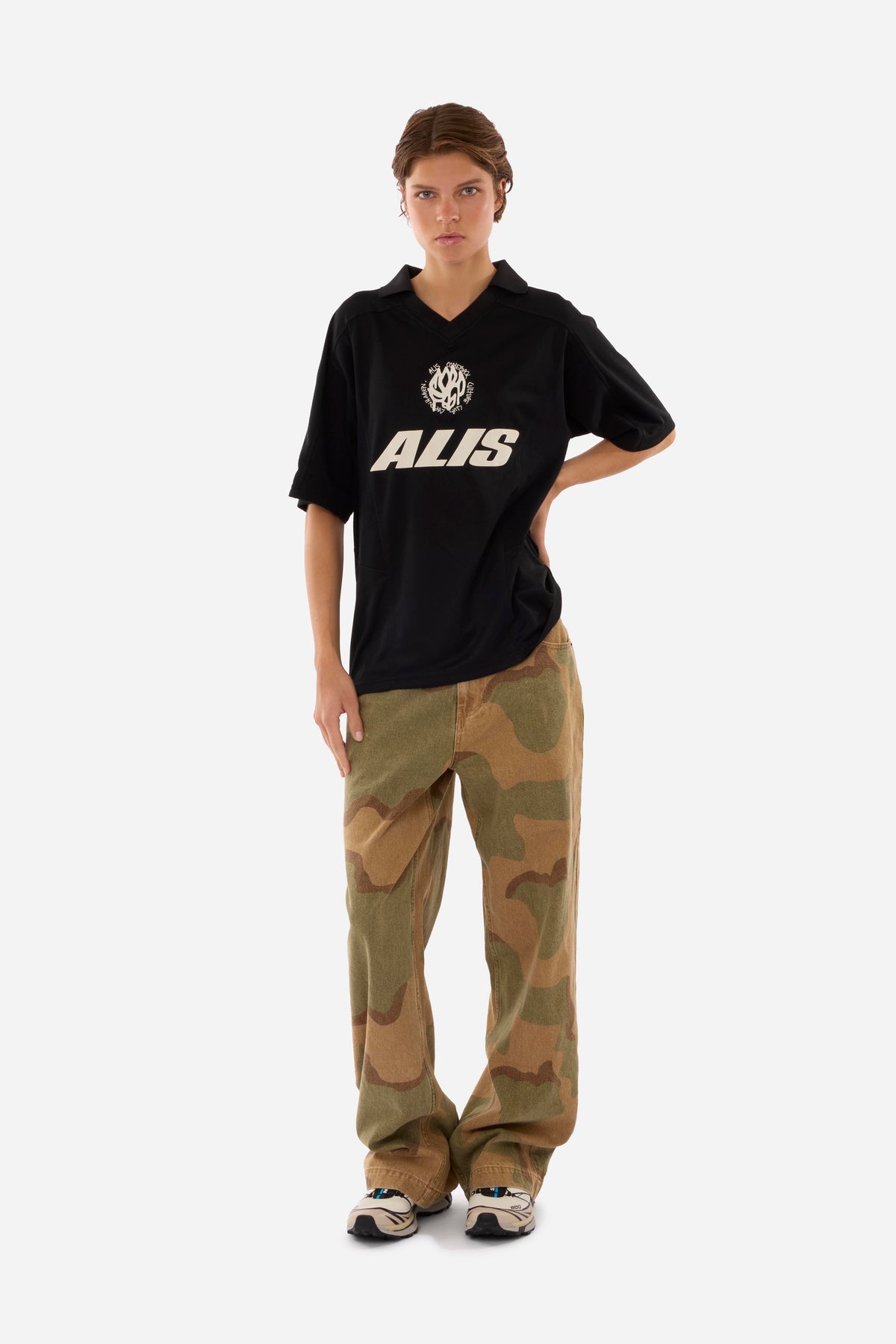 ALIS Wizzy Polo Jersey BLACK + GREY 166-36