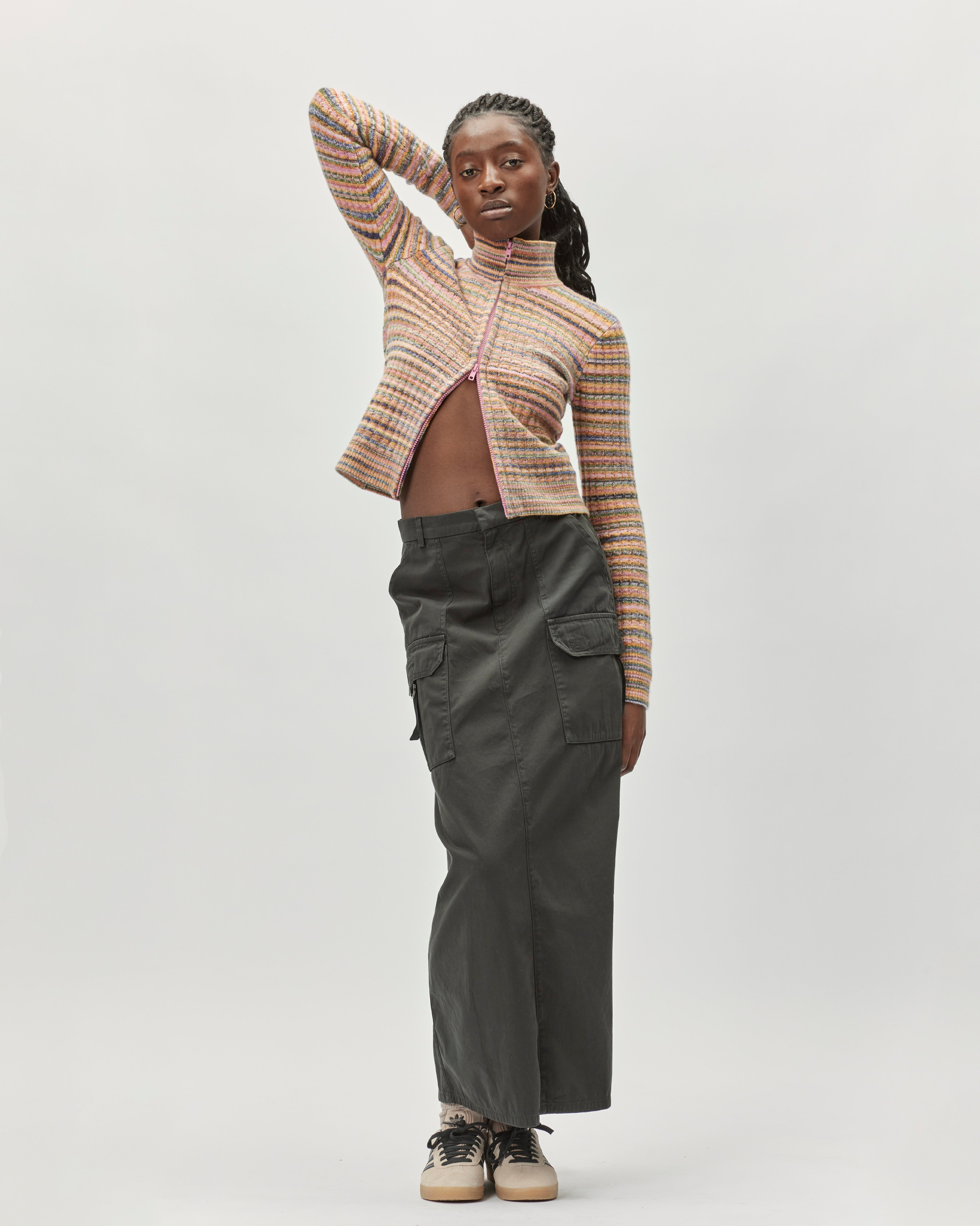 Oval Square Arrow Maxi Skirt Black 20582-8001