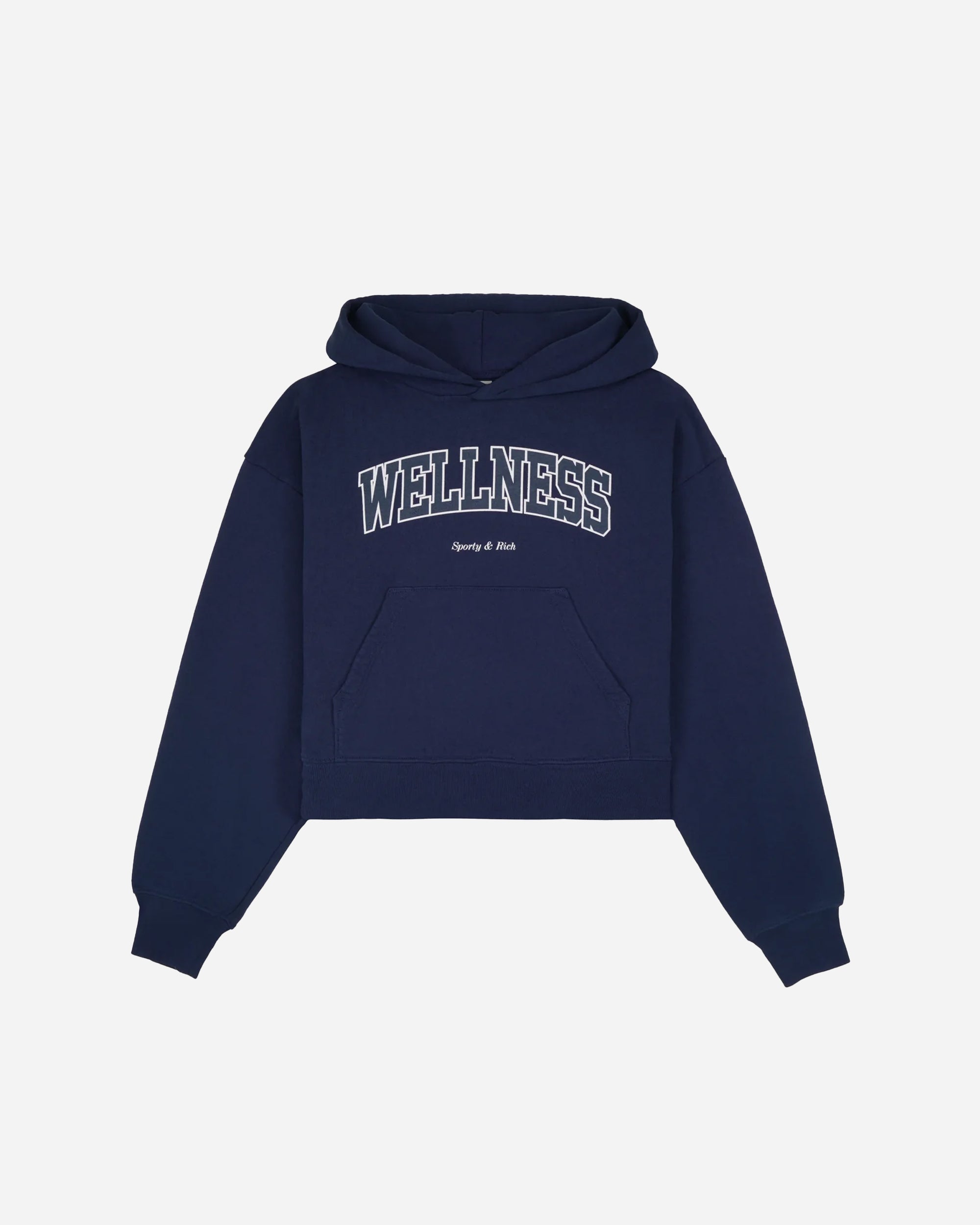 Sporty & Rich Wellness Ivy Cropped Hoodie Navy HC851NA