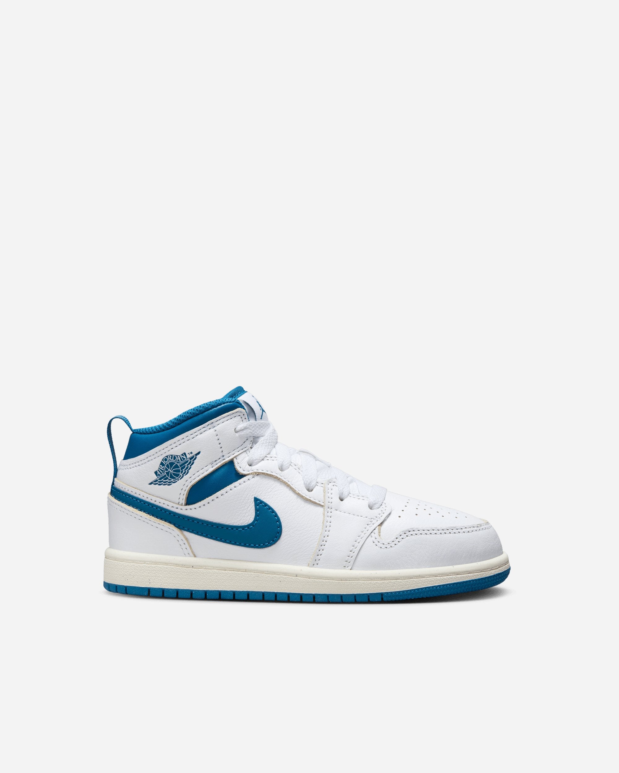 Jordan Brand Jordan 1 Mid (Preschool) WHITE/INDUSTRIAL BLUE-SAIL FN7493-141