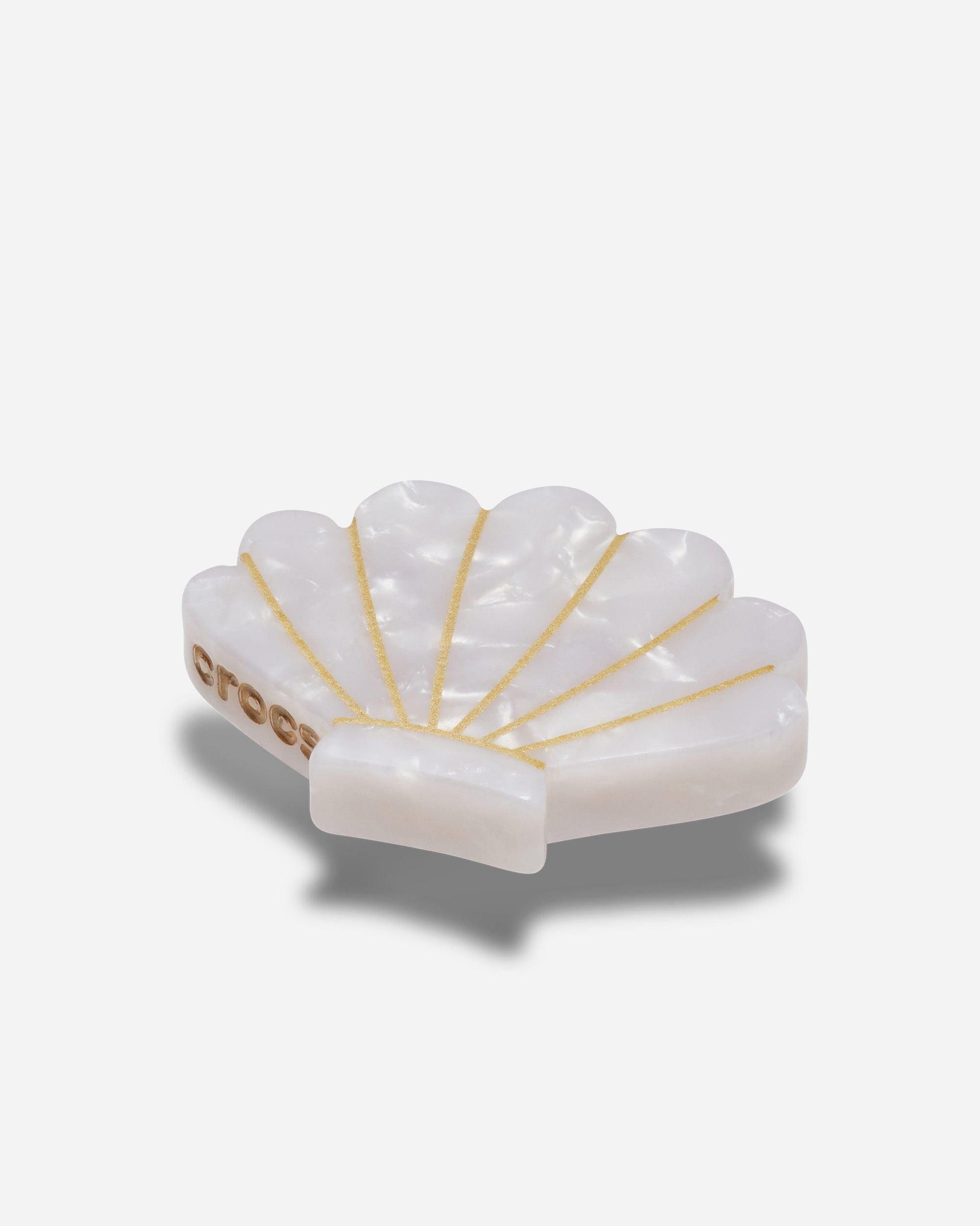 Jibbitz White and Gold Seashell