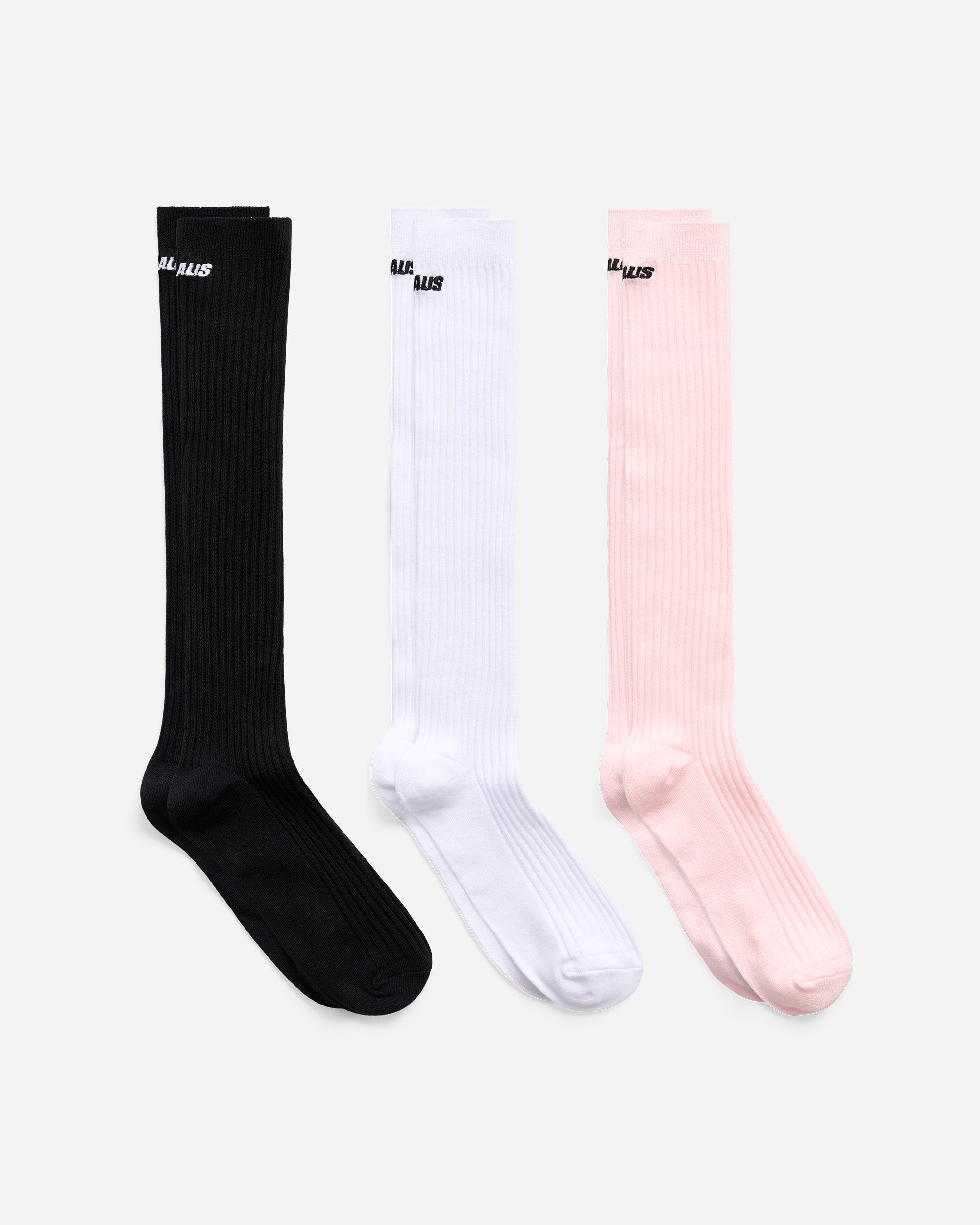 ALIS Liliyan Knee-High Socks Various (Black, White & Pink) 114-44