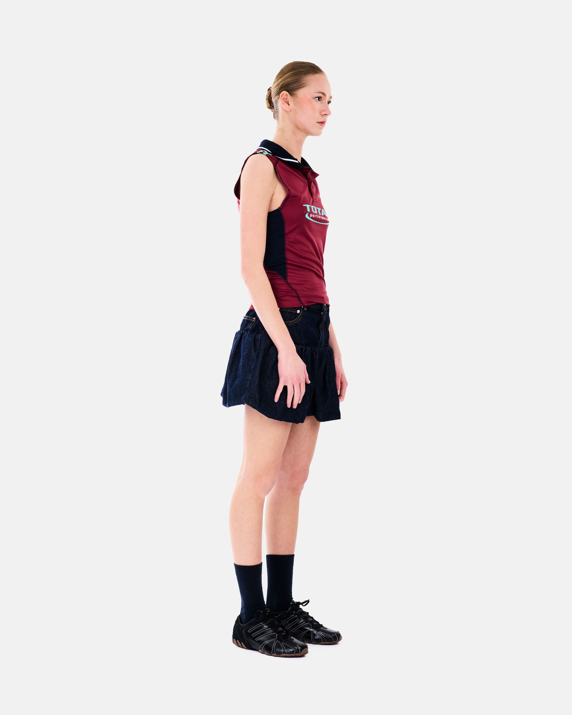 Martine Rose Shrunken Stretch Football Vest RED BURGUNDY RED 125JT15118