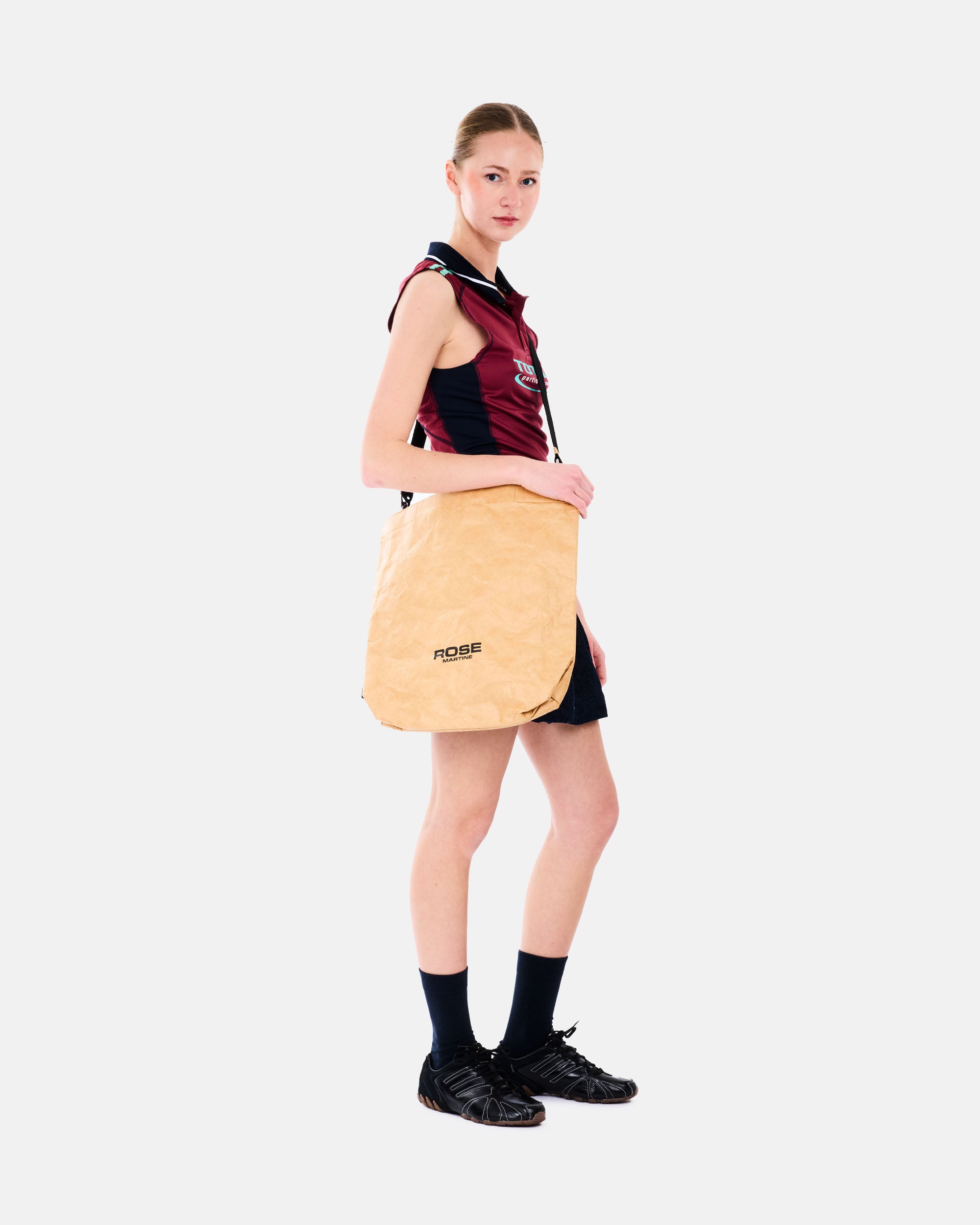 Martine Rose Shrunken Stretch Football Vest RED BURGUNDY RED
