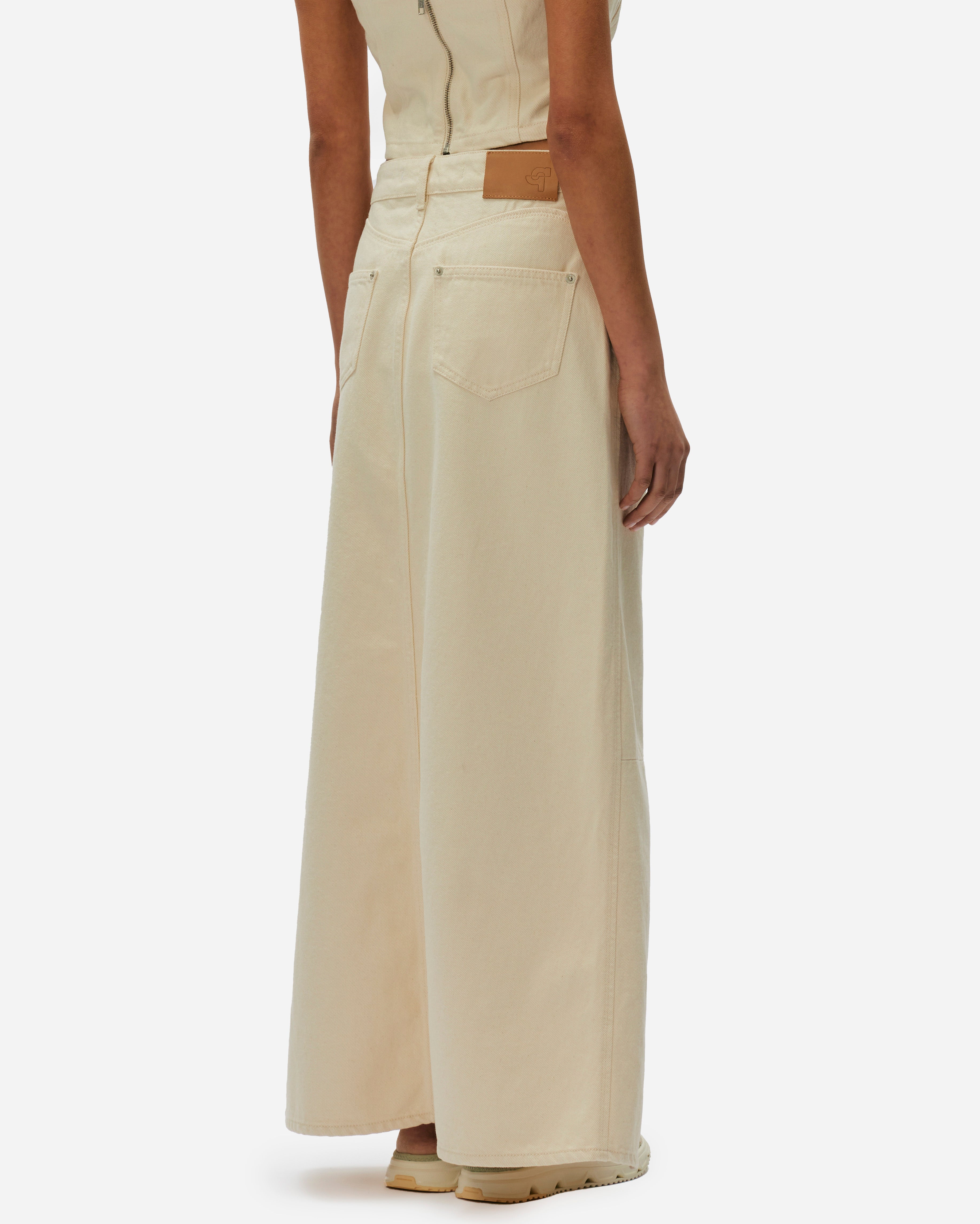 Oval Square Wonder Maxi Skirt Offwhite 20704-1005