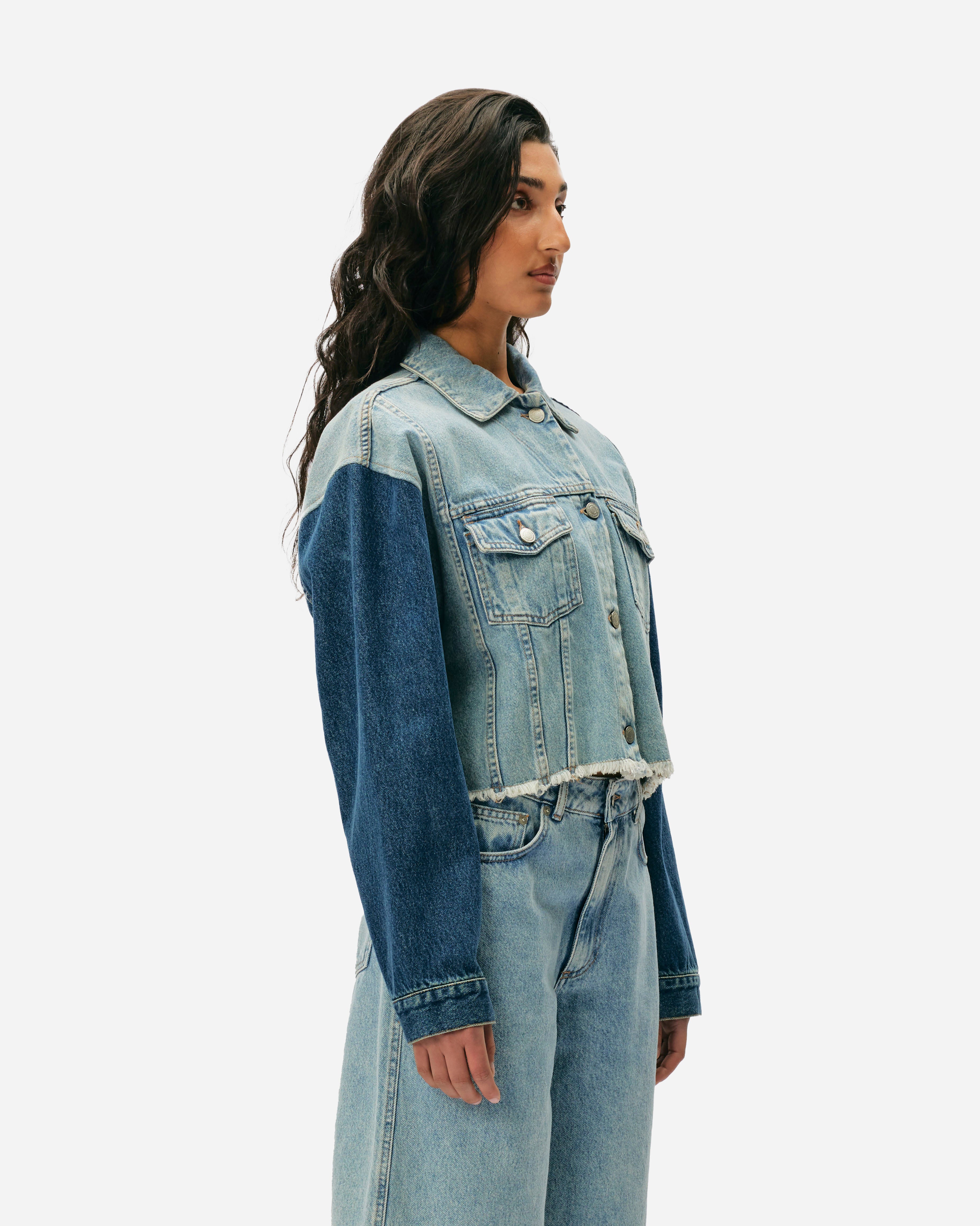 Oval Square City Denim Jacket Light Blue 20710-5022