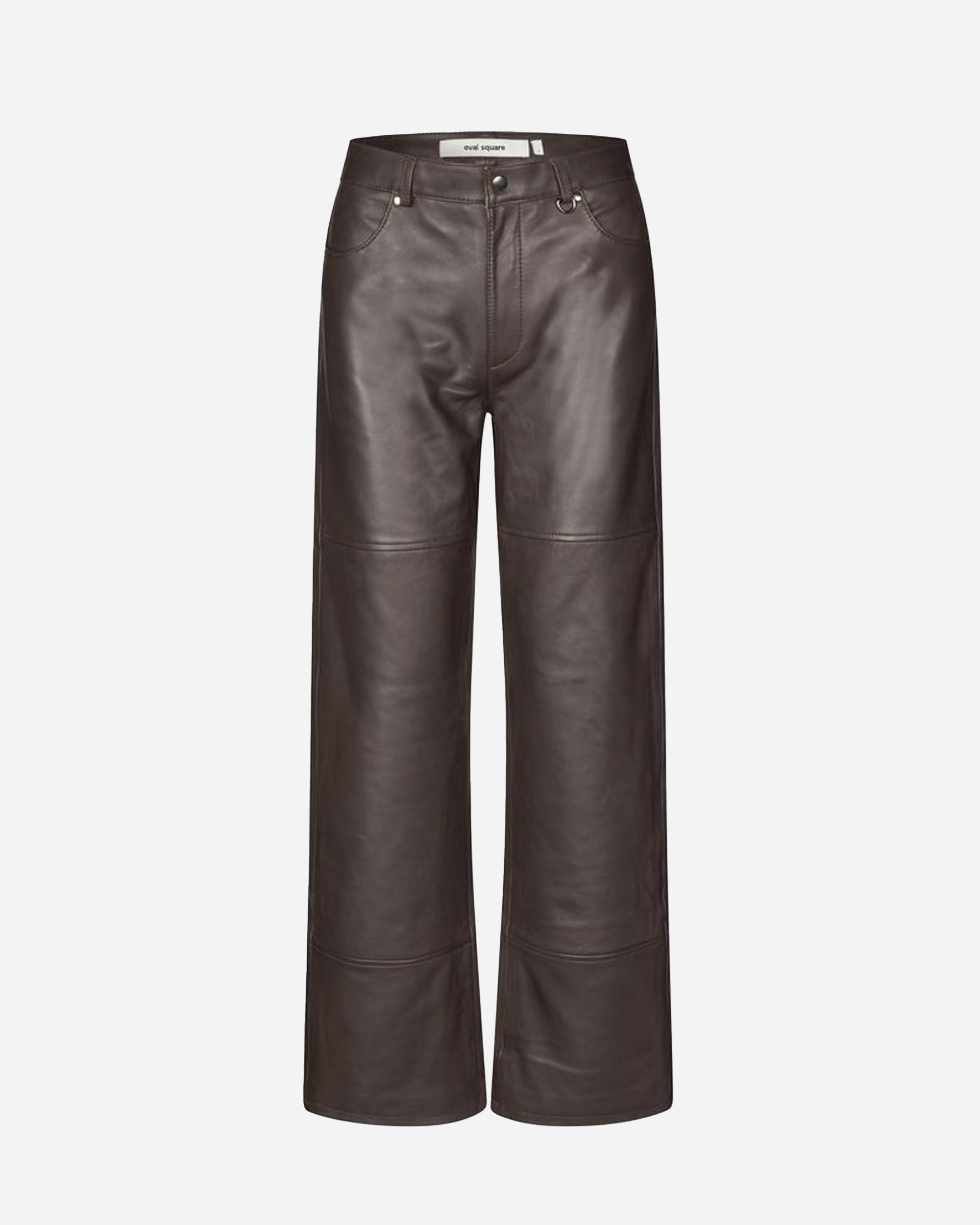 Oval Square Time Leather Trousers Chocolate Torte 20766-6015