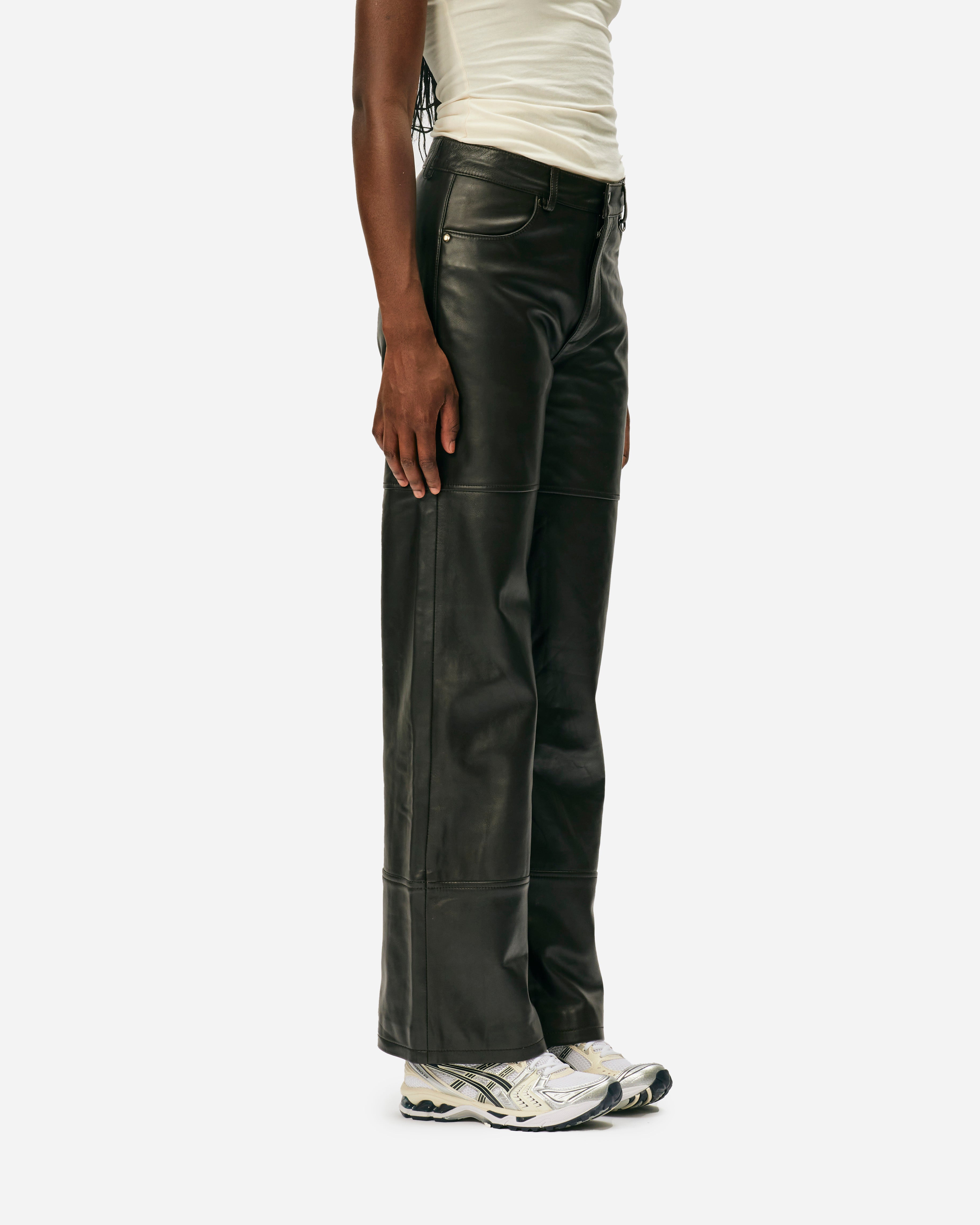 Oval Square Time Leather Trousers Chocolate Torte 20766-6015