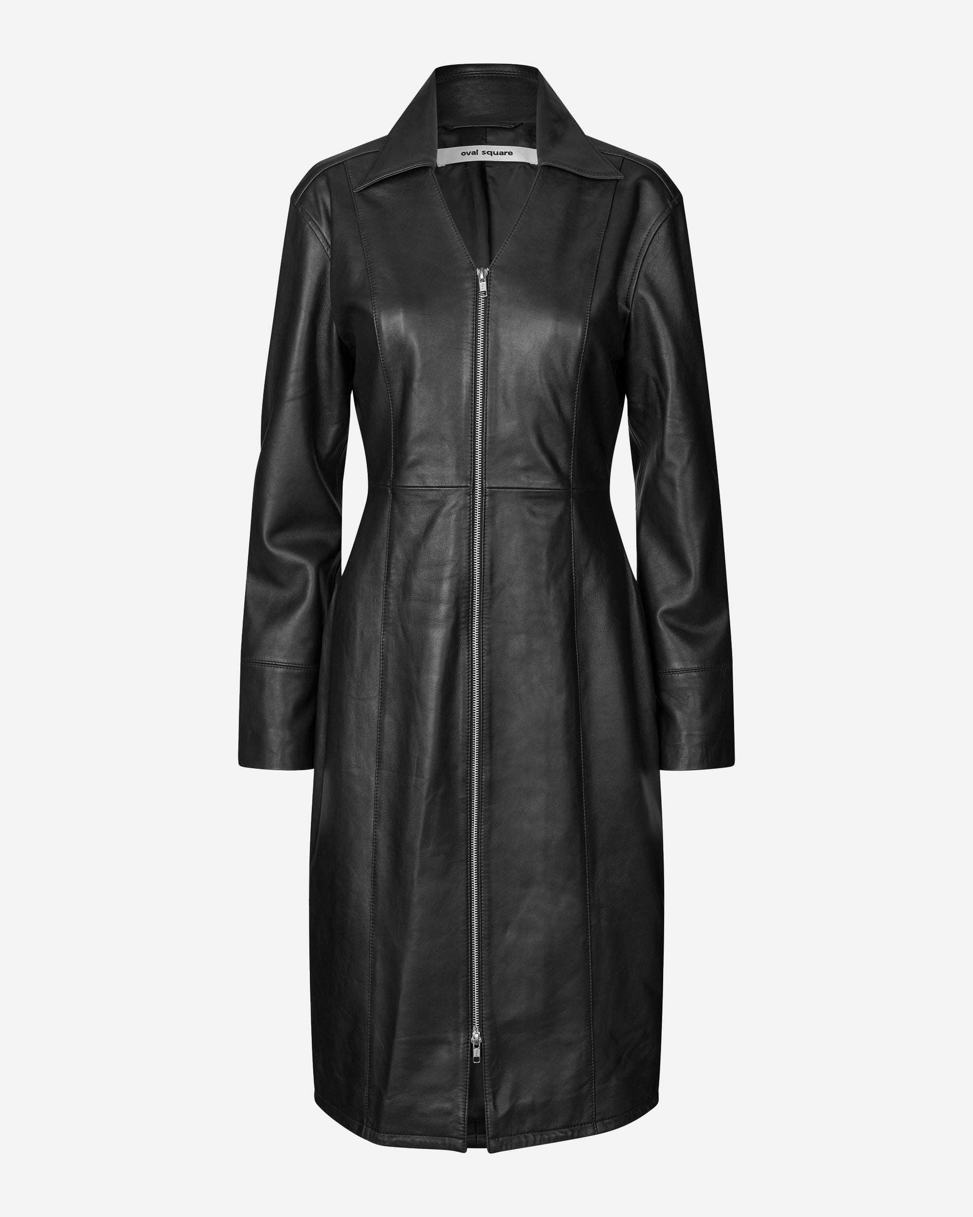 Oval Square Glory Leather Dress Black  20836-8001