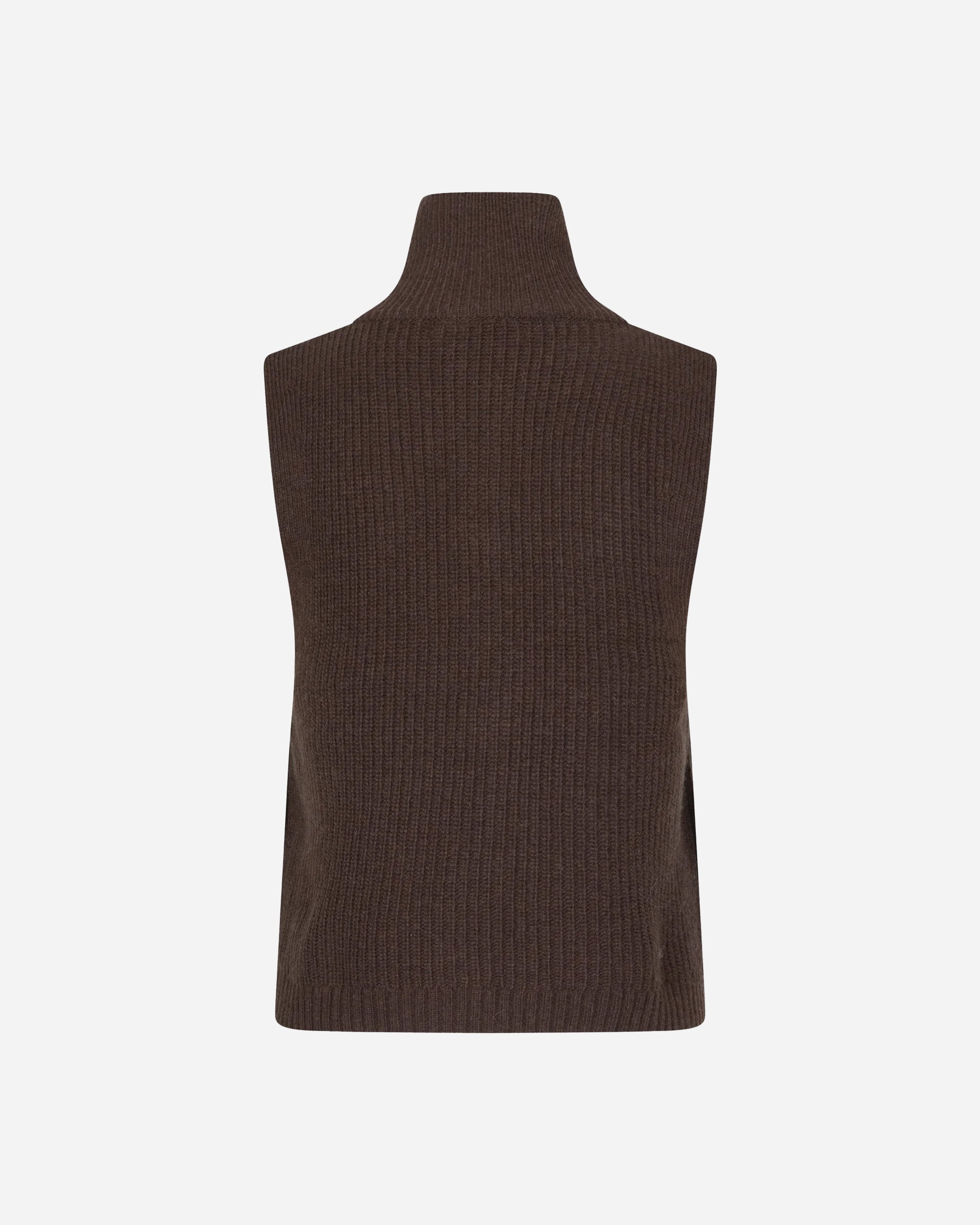 Oval Square Fave Knit Zip Vest Dark Oak  20869-6001