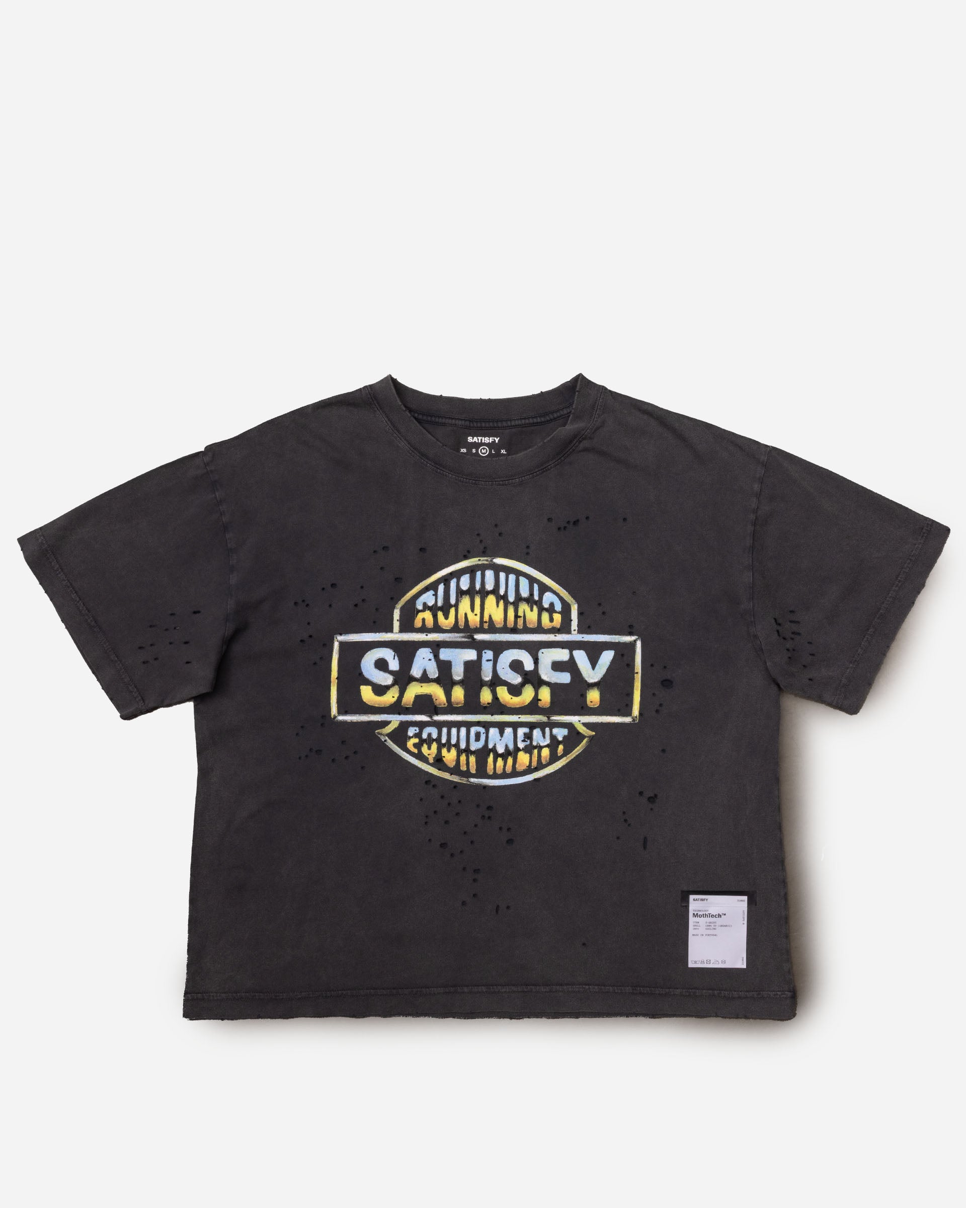 Satisfy Mothtech T-shirt Aged Black 21002-AB-EST1