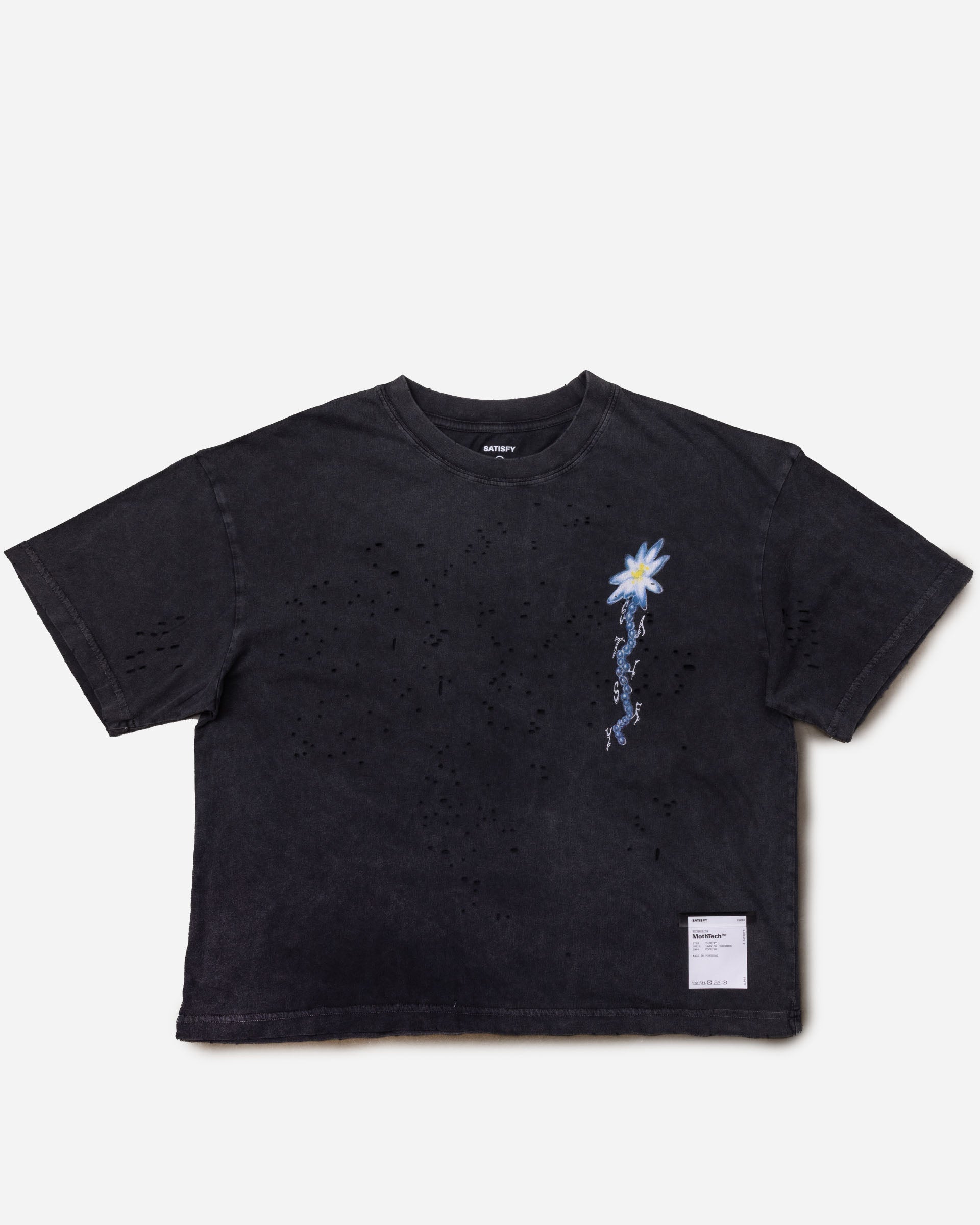 Satisfy Mothtech T-shirt Aged Black 21002-AB-EWS
