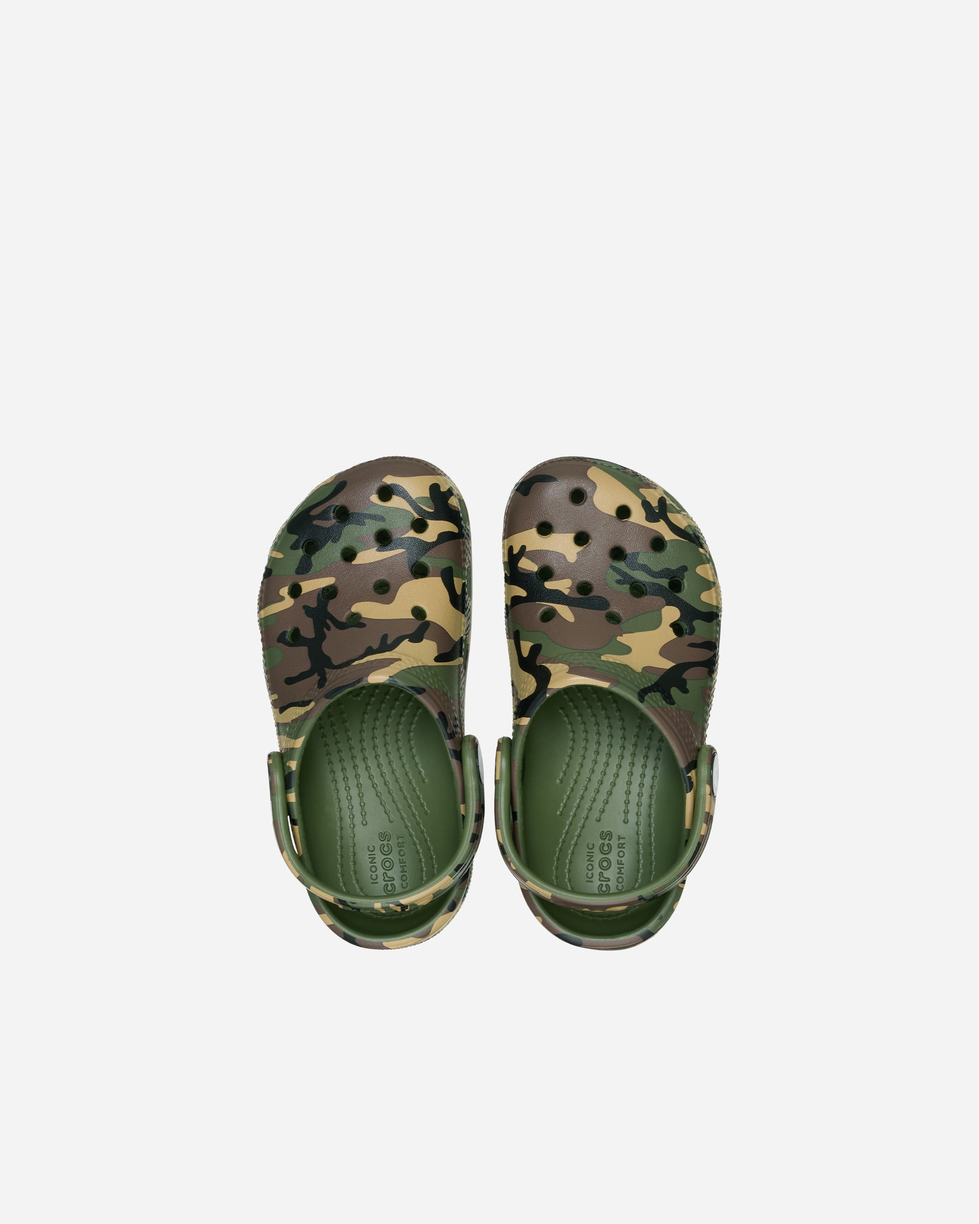Crocs Classic Camouflage Clog (Toddler) Army Green/Multi 211880-3TC