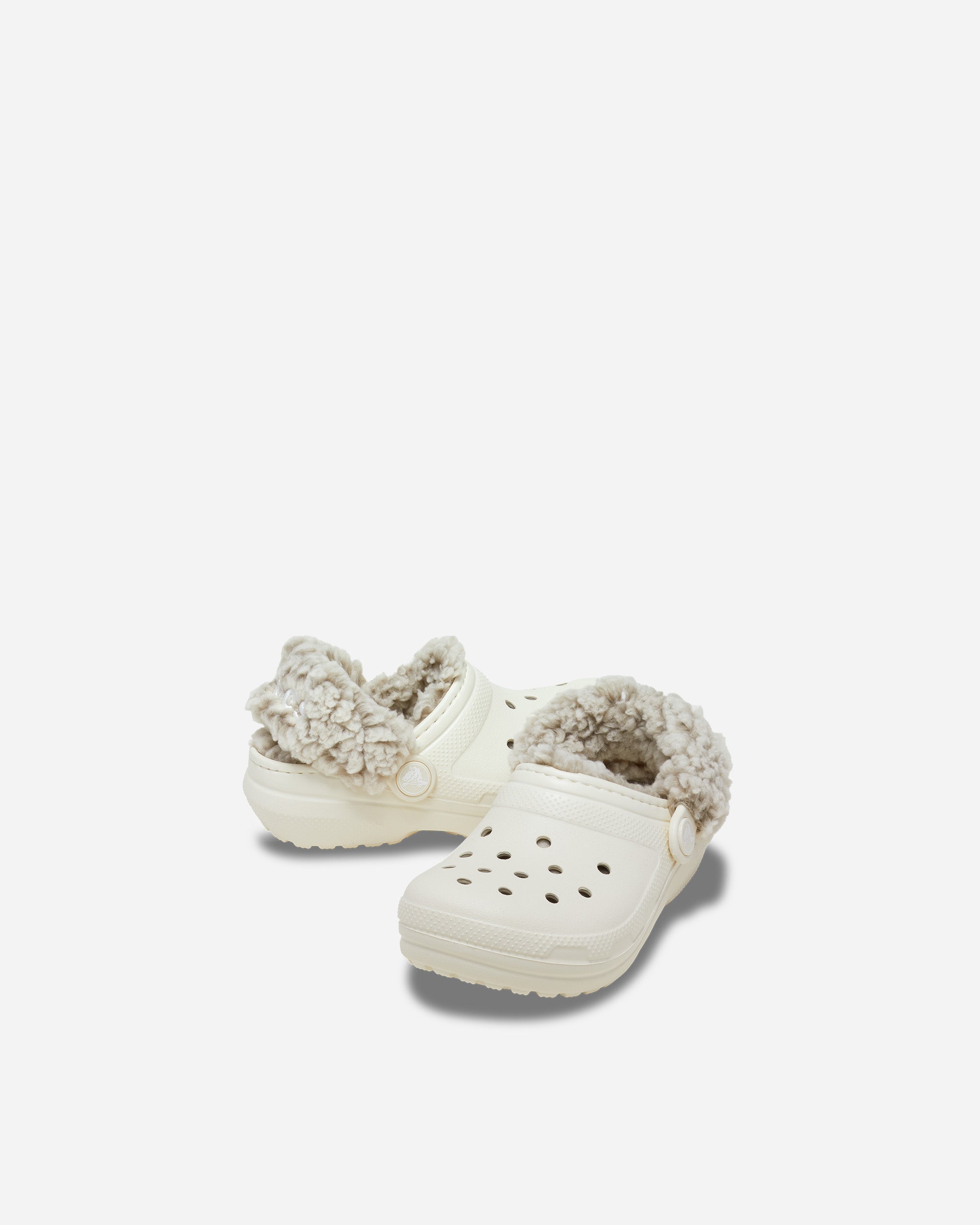 Crocs Classic Fleece Lined Clog (Toddler) Summit White 212857-2MD