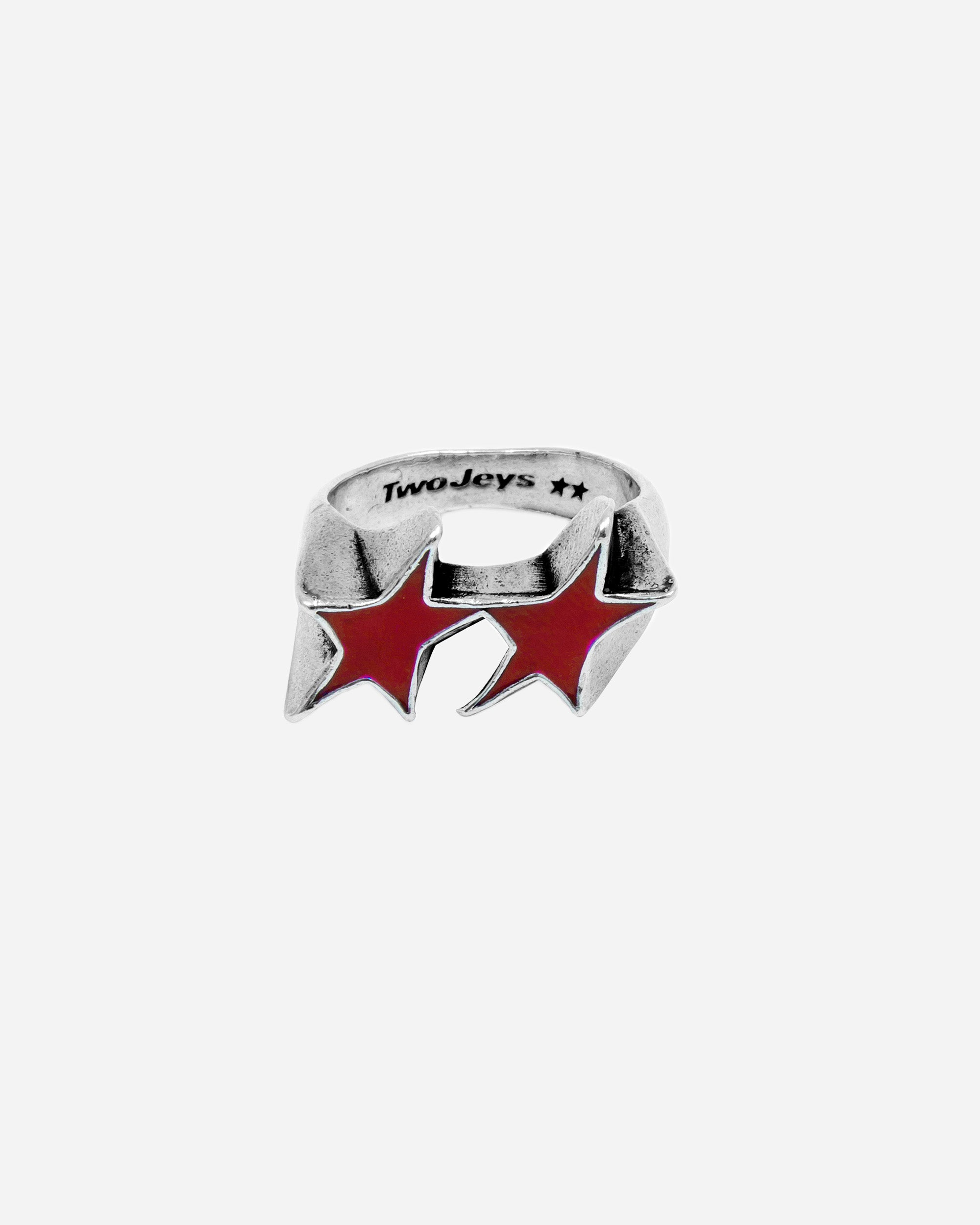 TwoJeys Icon Red Enameled Single Ring SILVER 215401600