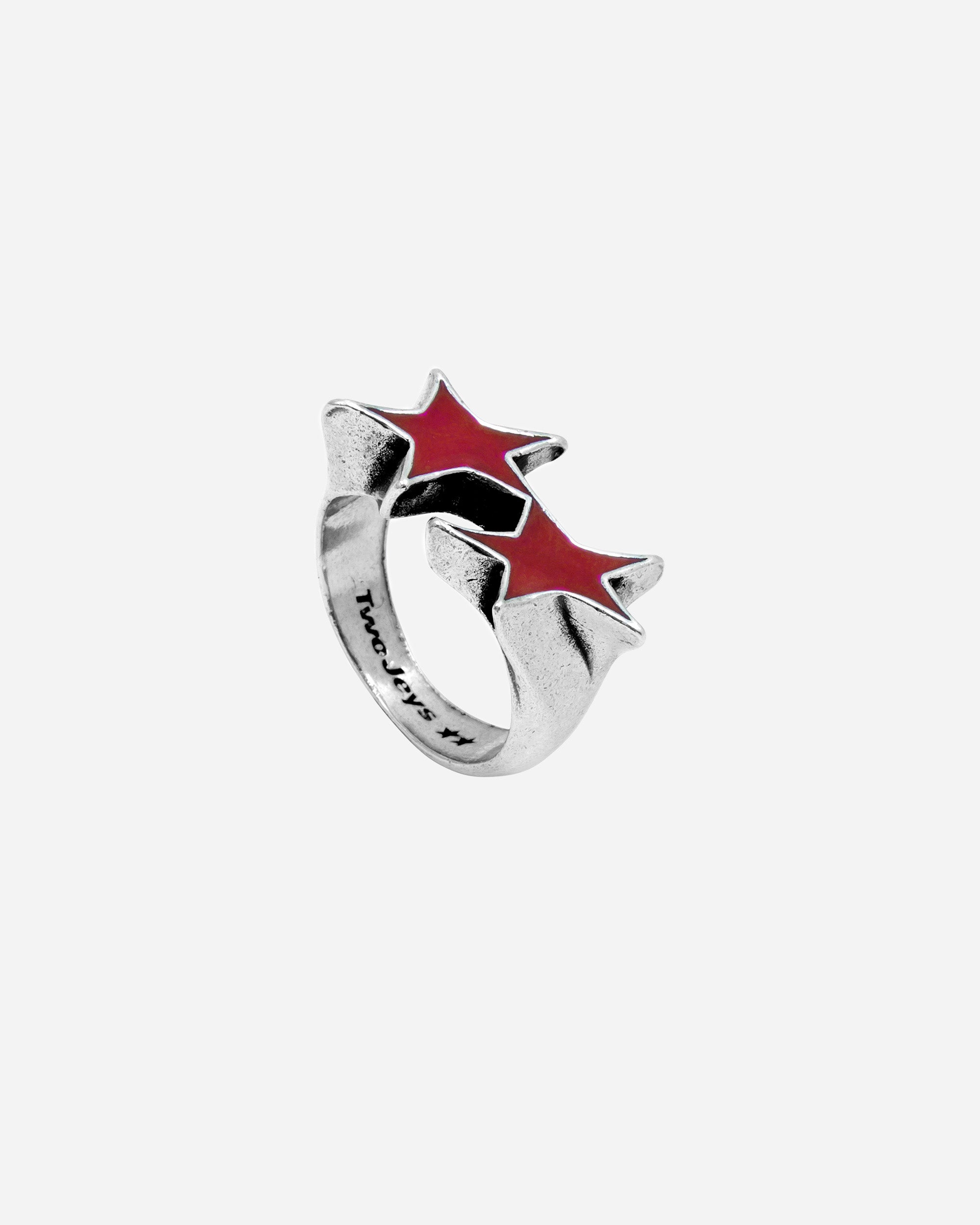TwoJeys Icon Red Enameled Single Ring SILVER 215401600