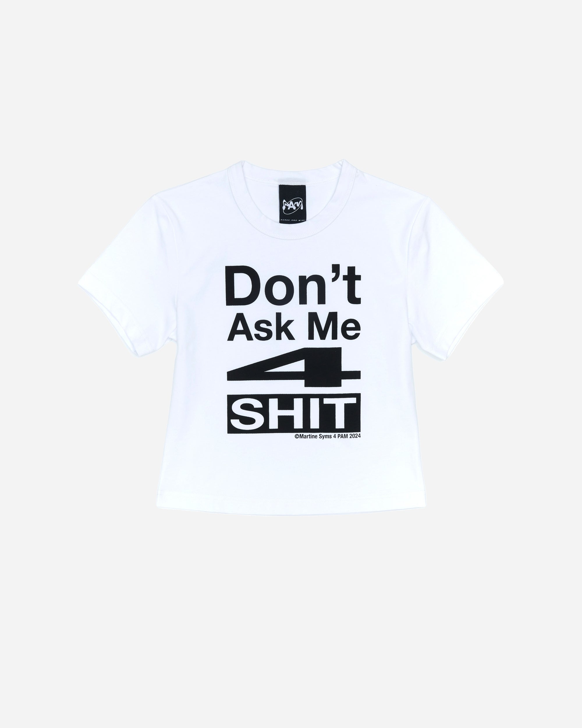 Bloom Objects Don't Ask Me Baby T-shirt WHITE 2196/B-W