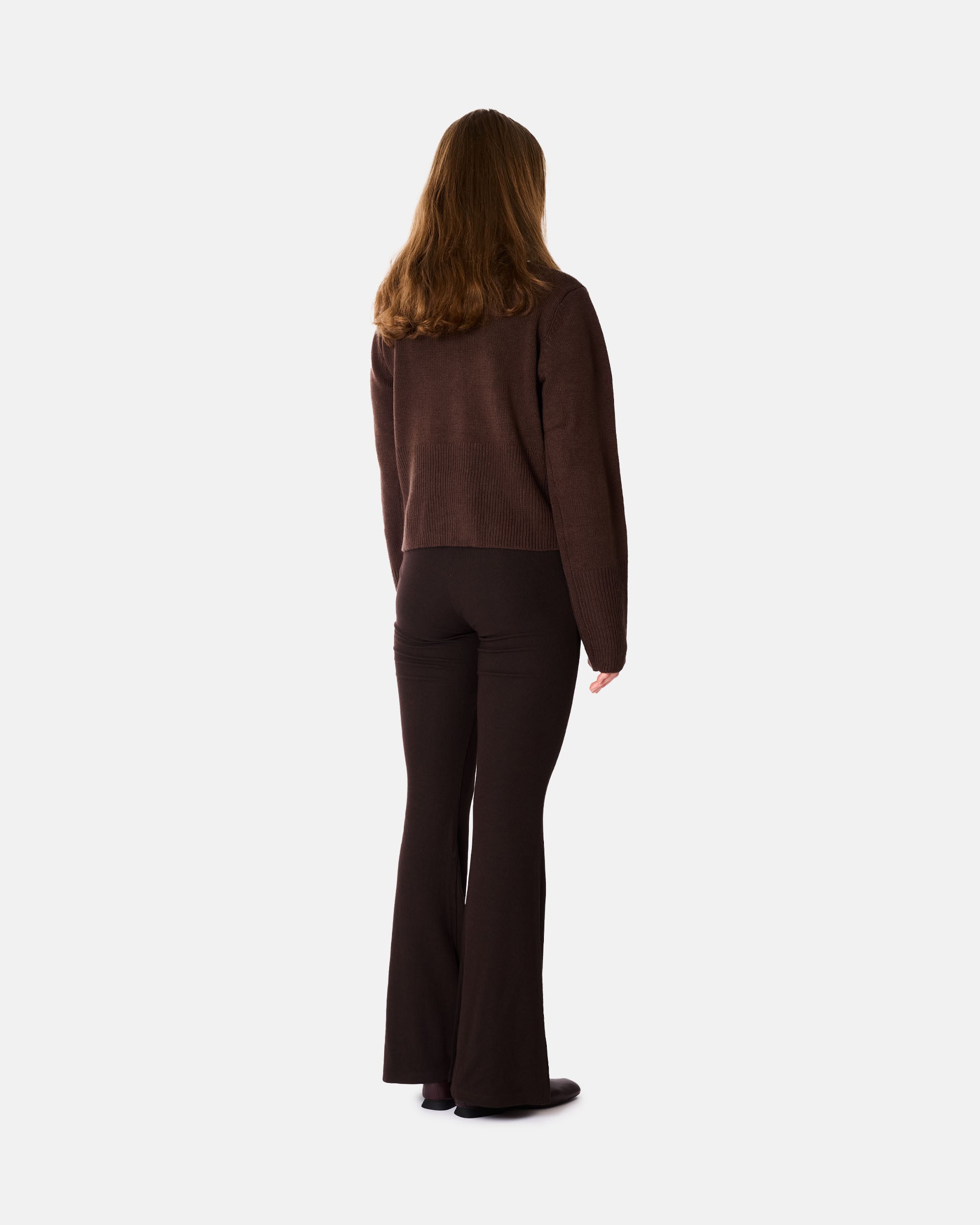 RÉSUMÉ KoriRS Knit Hoodie Dark Brown 26781504-180