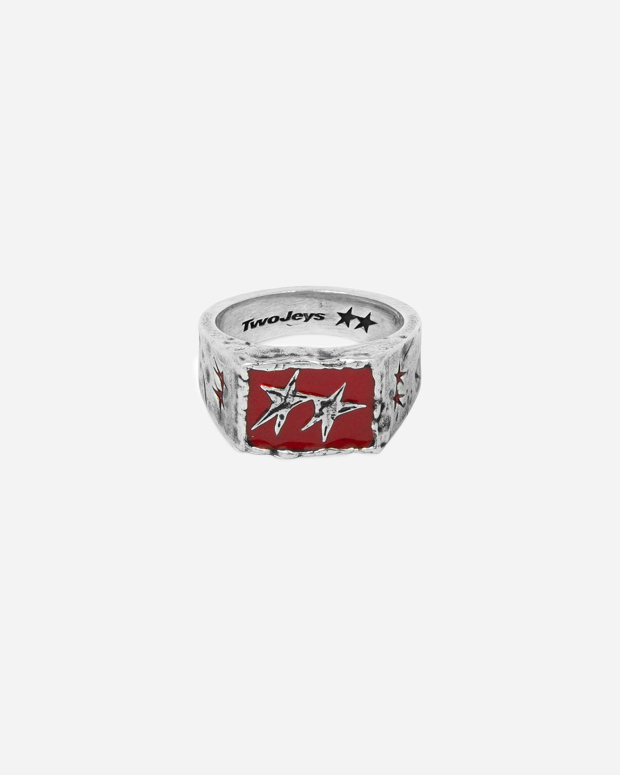 TwoJeys Ignorant Icon Ring Red SILVER 302226600