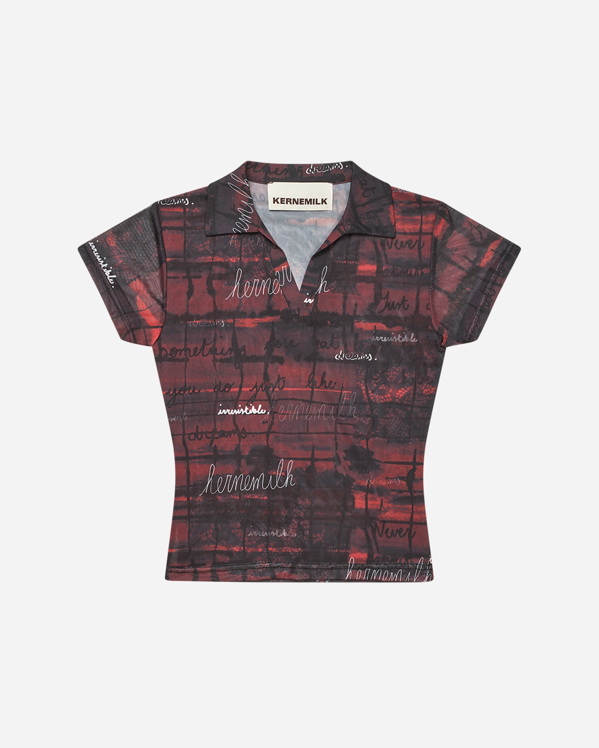 Kernemilk Soleil Polo T-shirt Black/Red Print 30517106