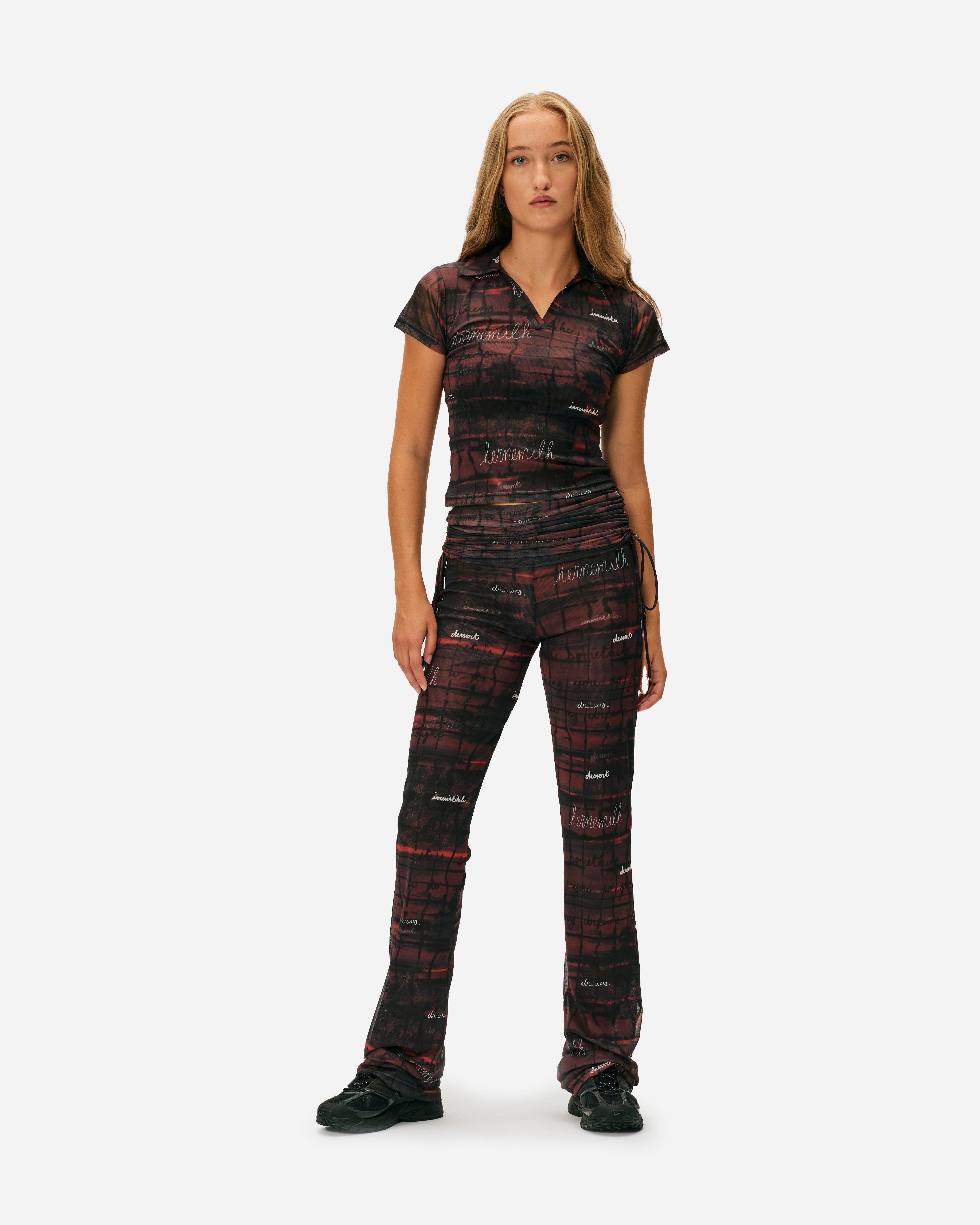 Kernemilk Alga Pants Black/Red Print 30517107