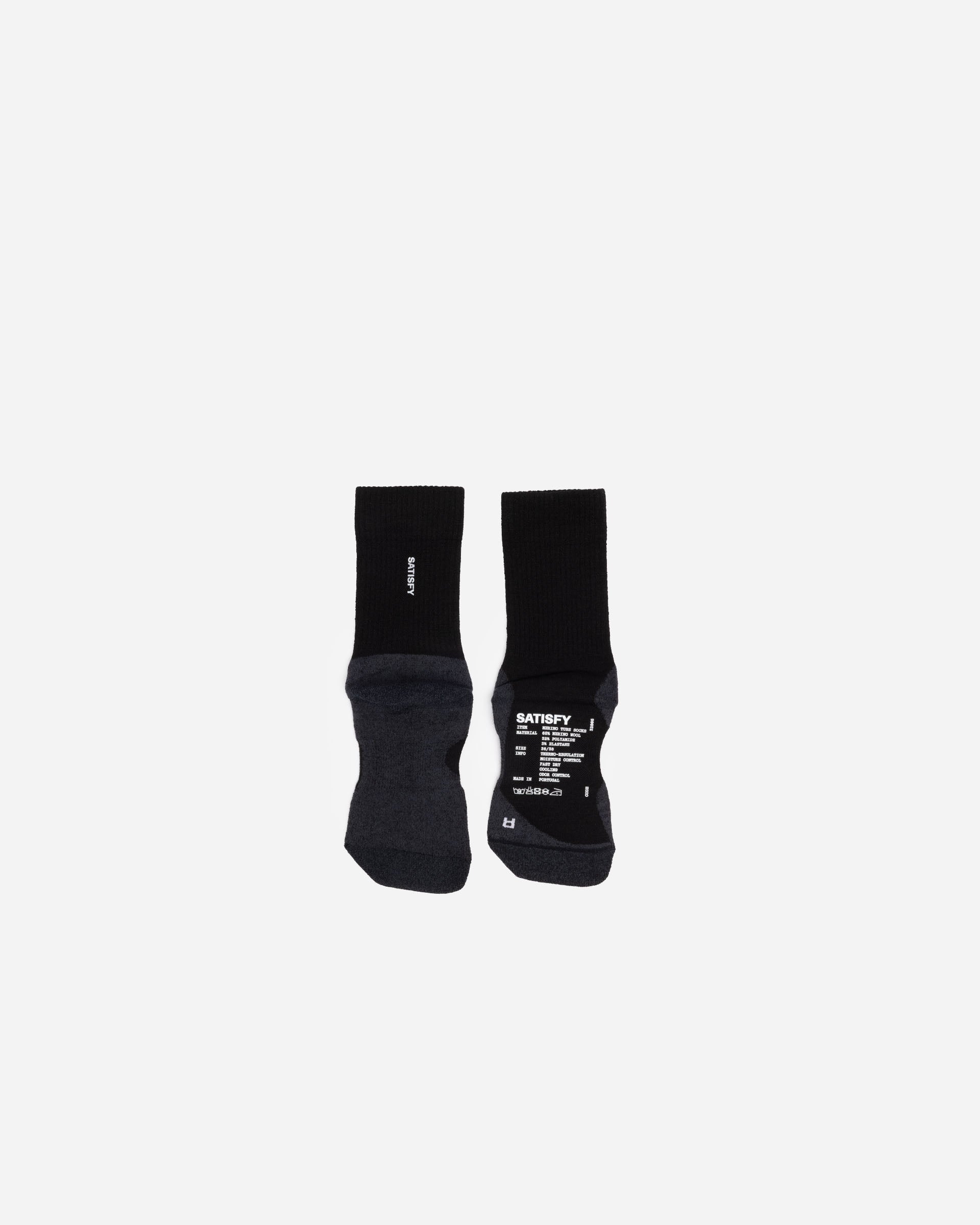Satisfy Merino Nylon Tube Socks Black 32002-00000
