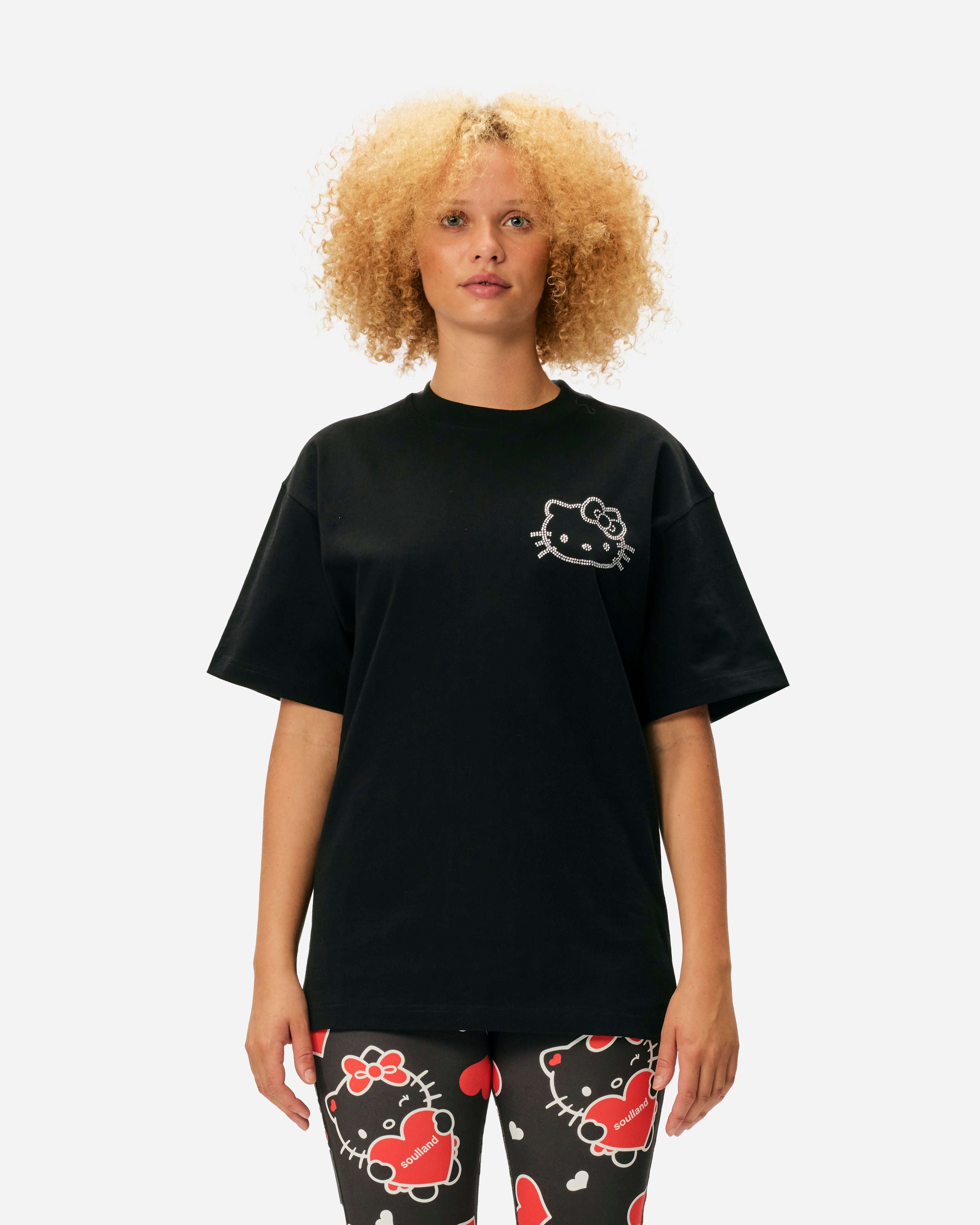 Soulland Soulland x Hello Kitty Logo Kai T-shirt Black 41087-1262-BLK