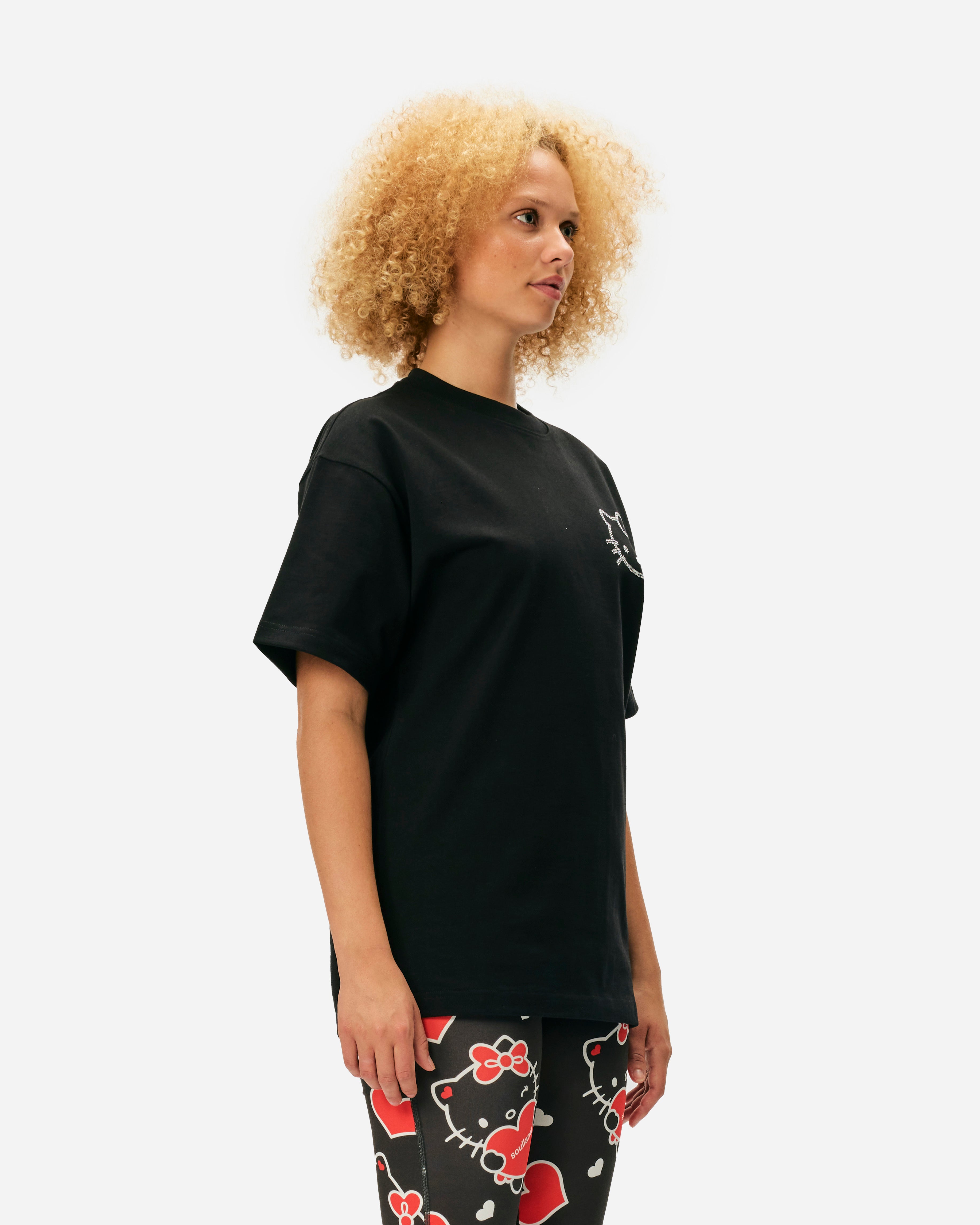 Soulland Soulland x Hello Kitty Logo Kai T-shirt Black 41087-1262-BLK