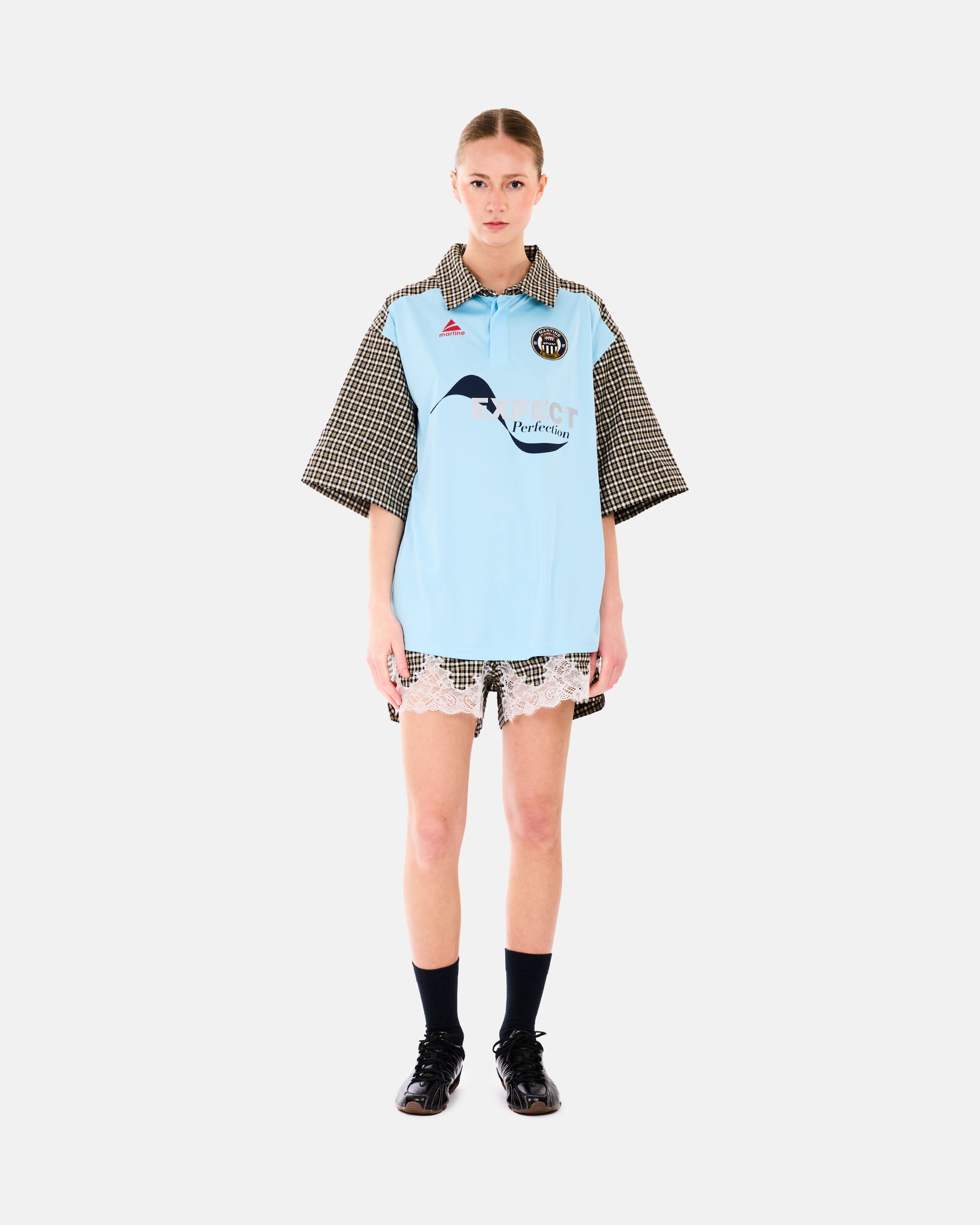 Martine Rose T-Shirt Poloshirt BLACK GREEN LIGHT BLUE BLK  493WS41072