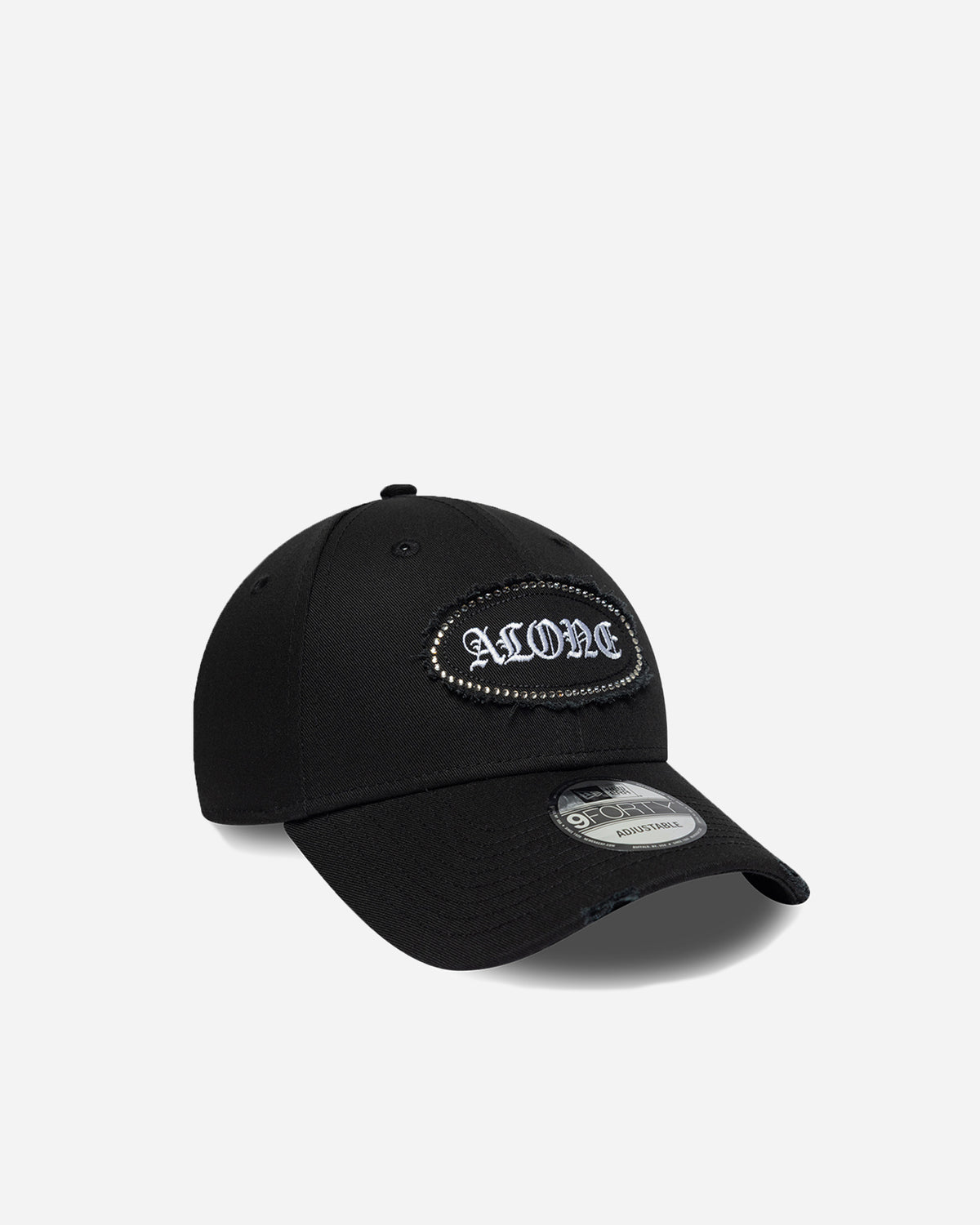 New Era Gem Patch Distress 9FORTY BLACK 60960236
