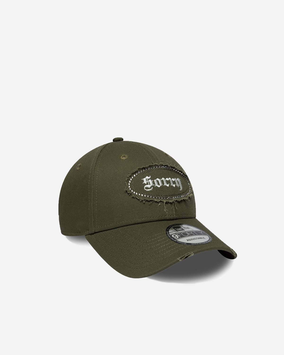 New Era Gem Patch Distress 9FORTY GREEN MED 60960242