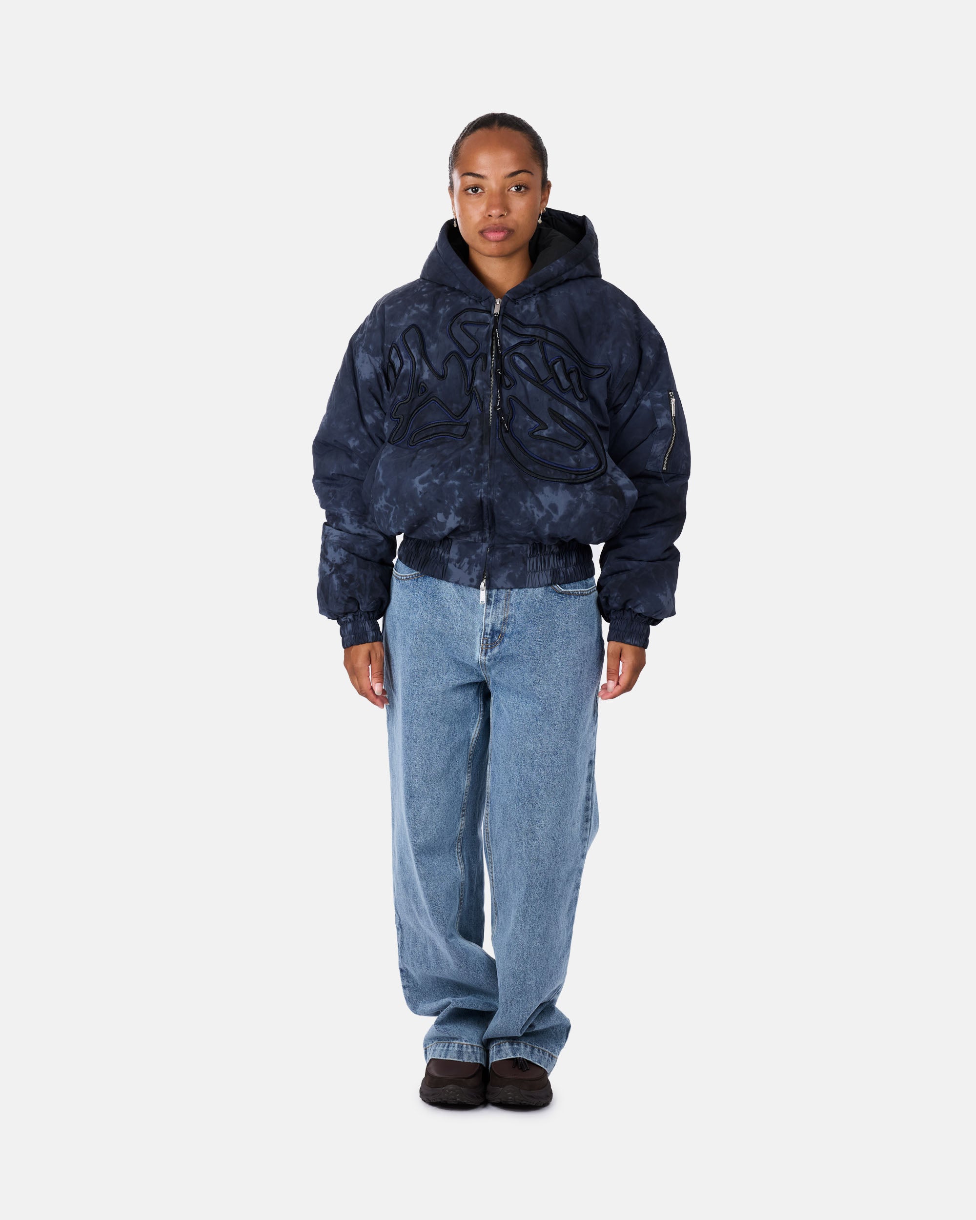 ALIS Hoiy Oversized Bomber Jacket Salty Blue 77-15