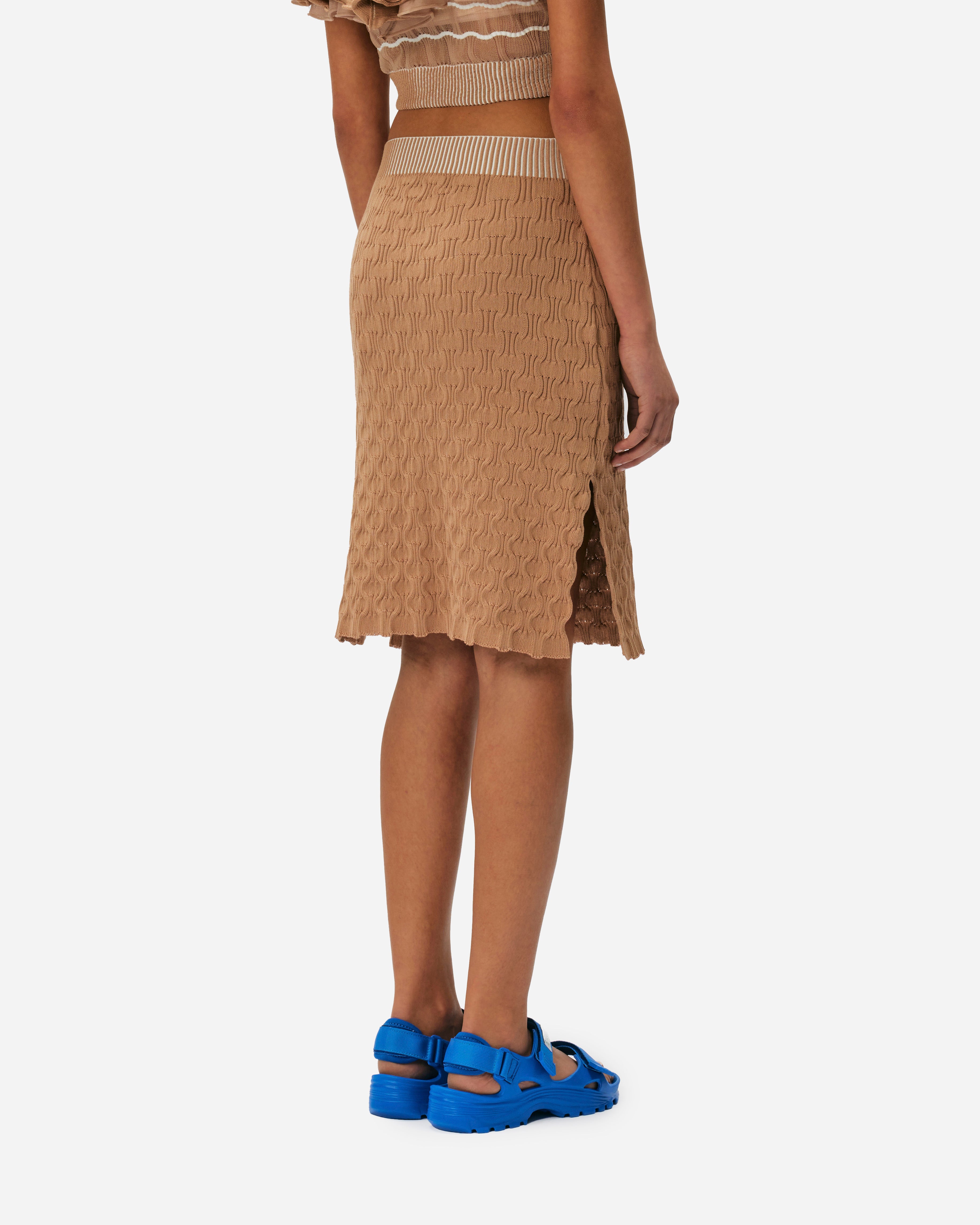 Nadia Wire Scallop Skirt Beige 770-beige