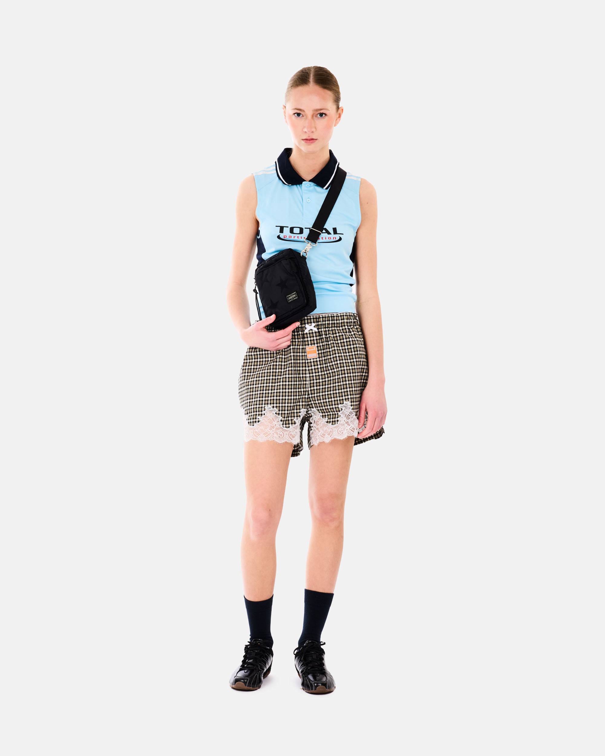 Porter Yoshida & Co. Flag Vertical Shoulder Bag BLACK 867-17100-10