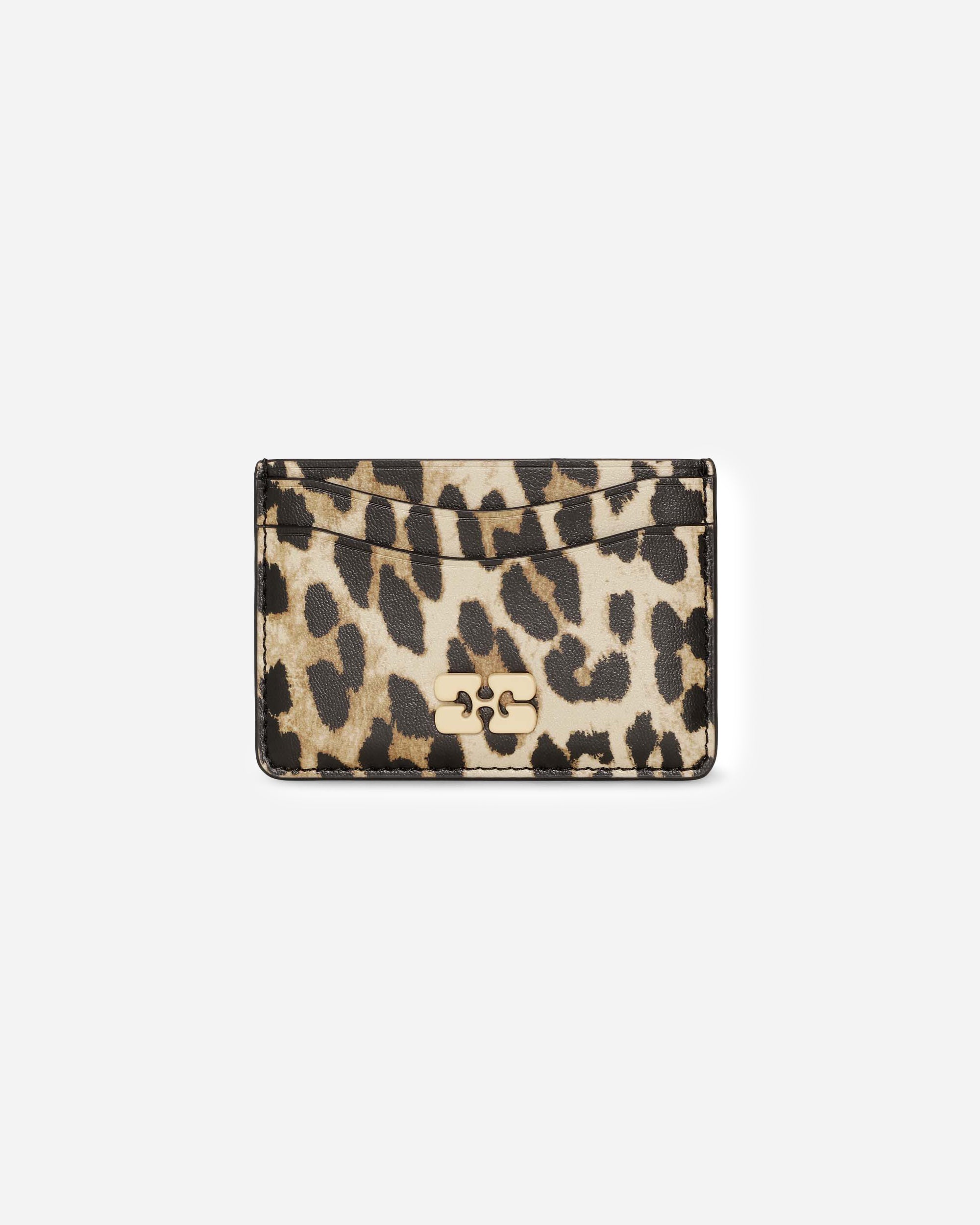 GANNI Ganni Bou Card Holder Print Leopard A6541