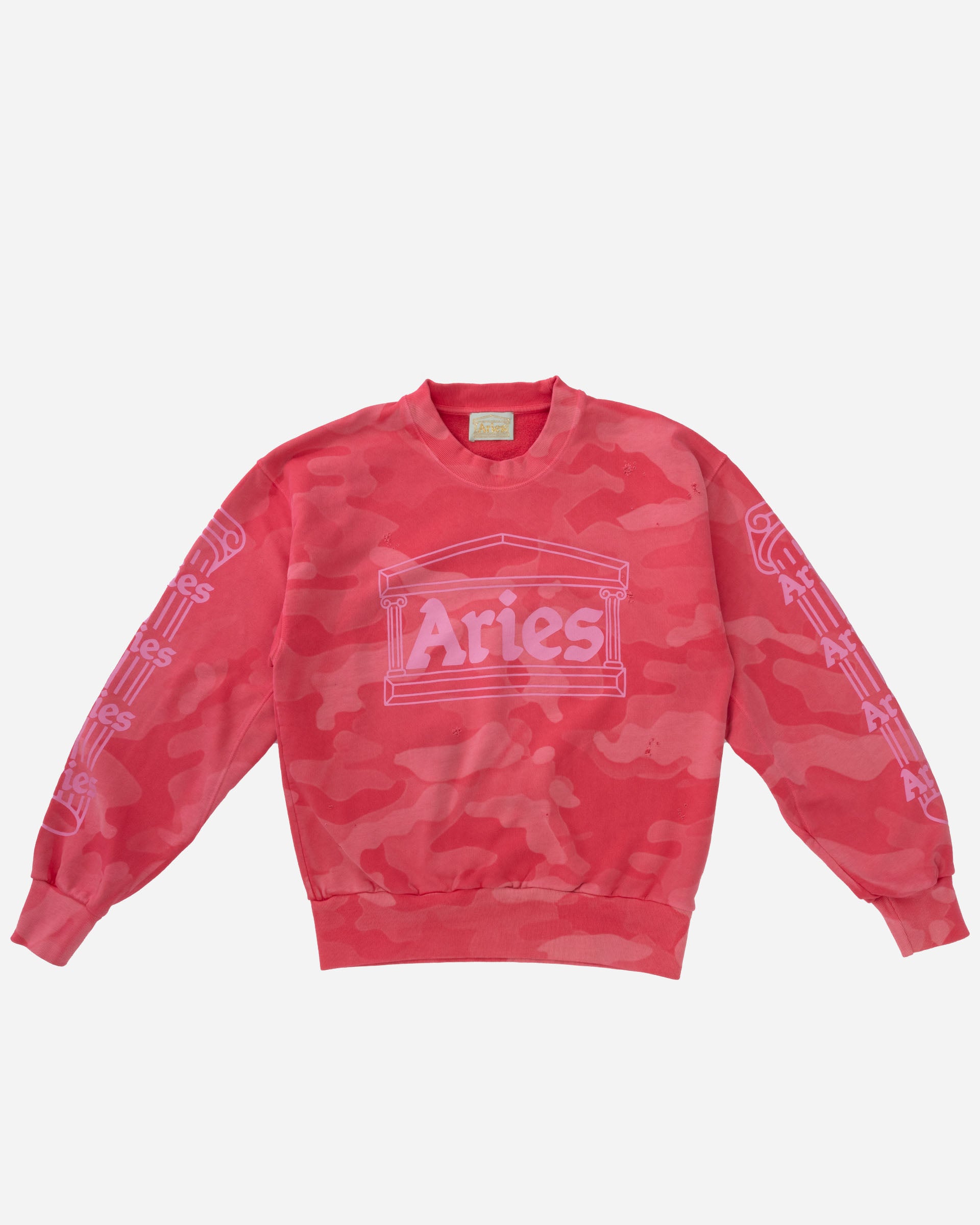 ARIES Aged Column Camo Sweat Pink AR2090105