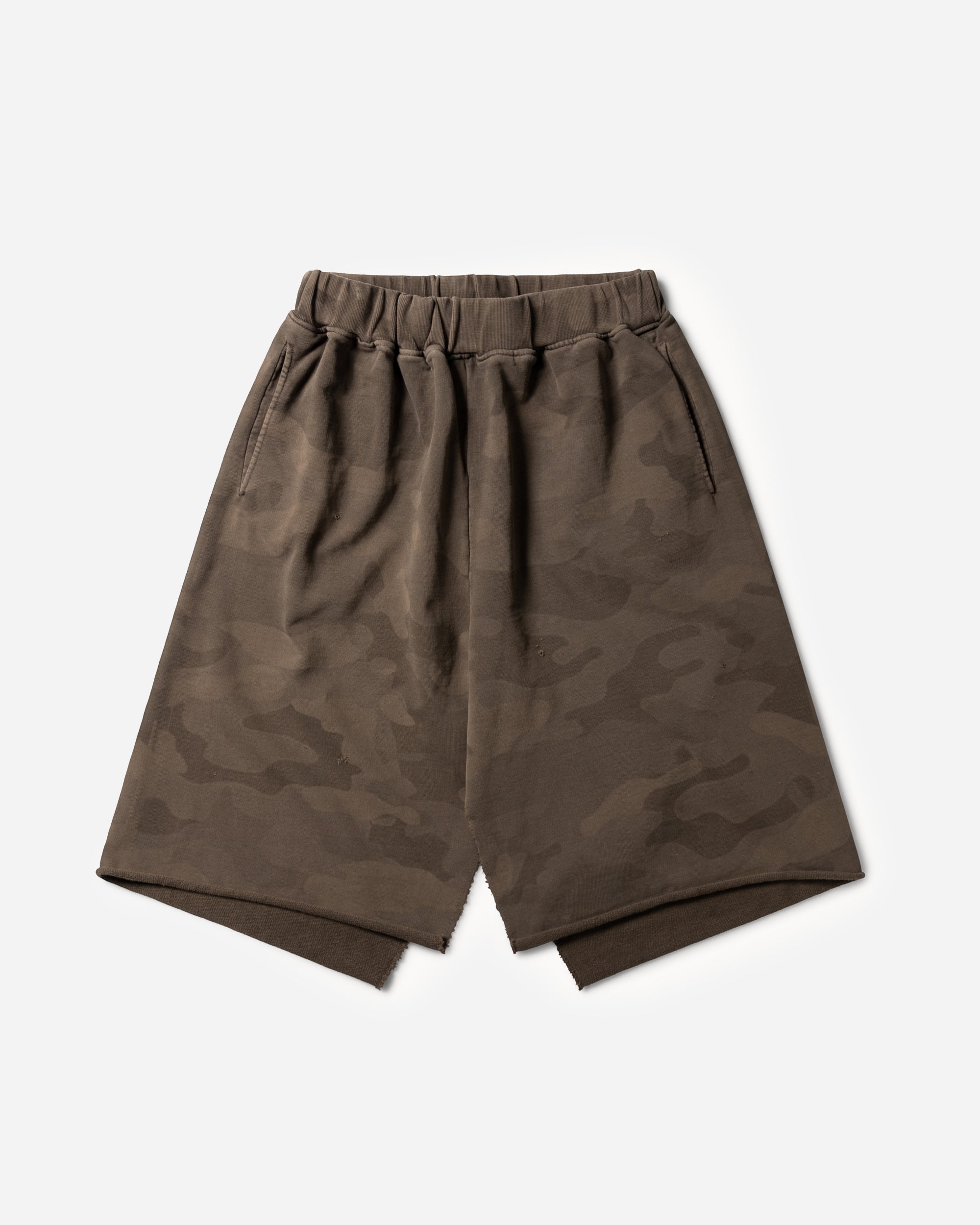 Deconstructed Aged Camo Sweatskirt