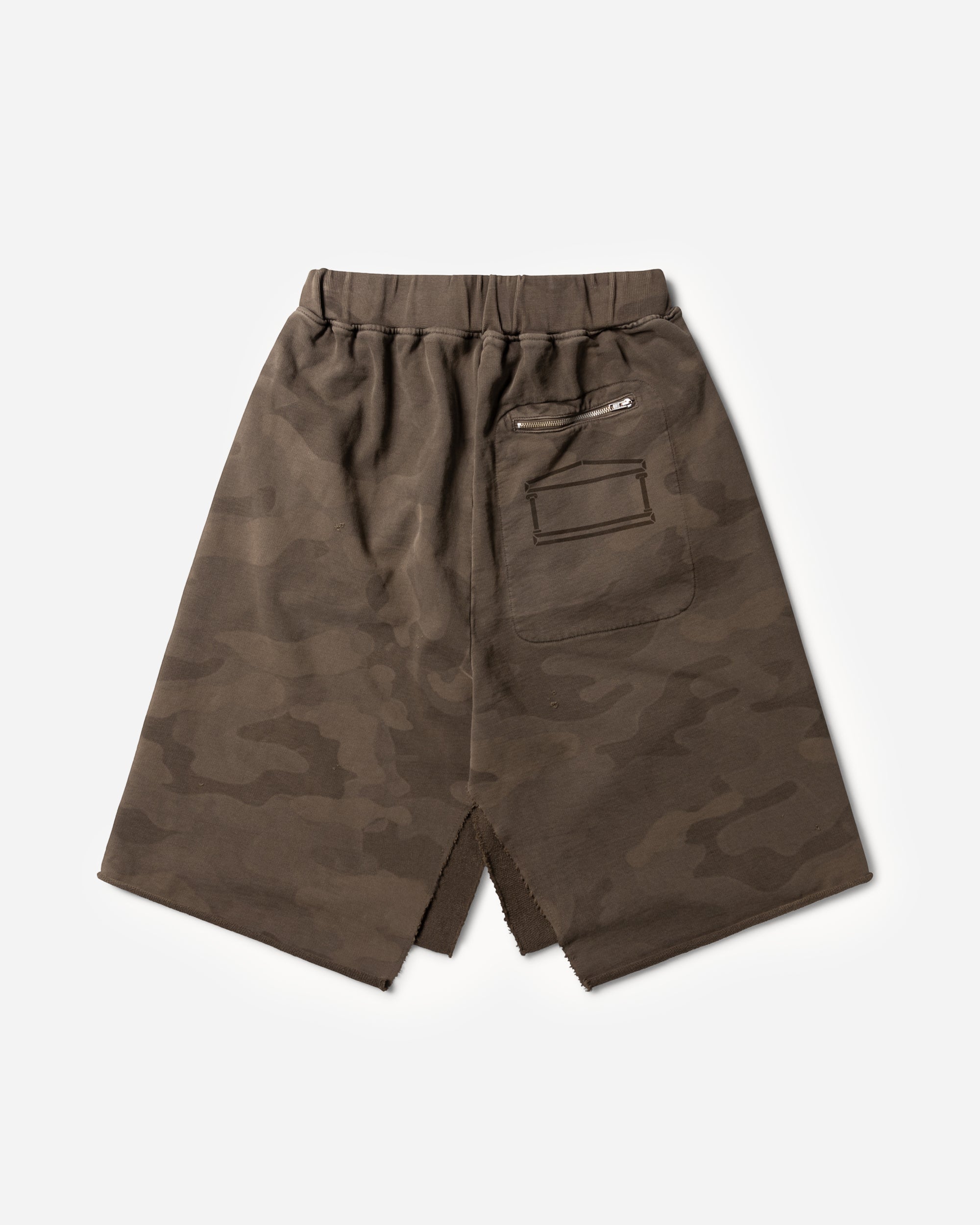 ARIES Deconstructed Aged Camo Sweatskirt Dark Olive AR3290002-DOLV