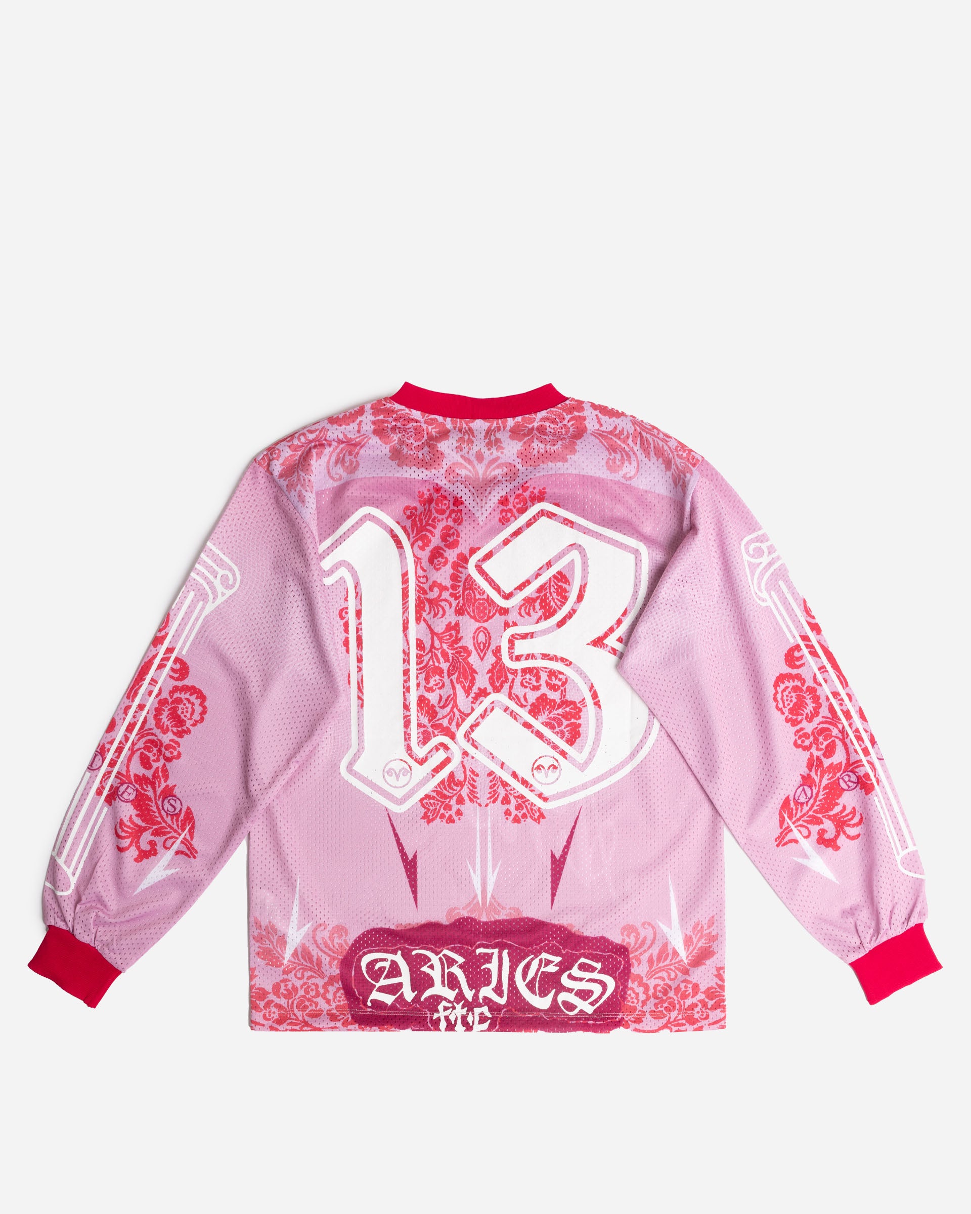 ARIES Graphic Gothic Lace Airtex Ls Tee Pink AR6005105