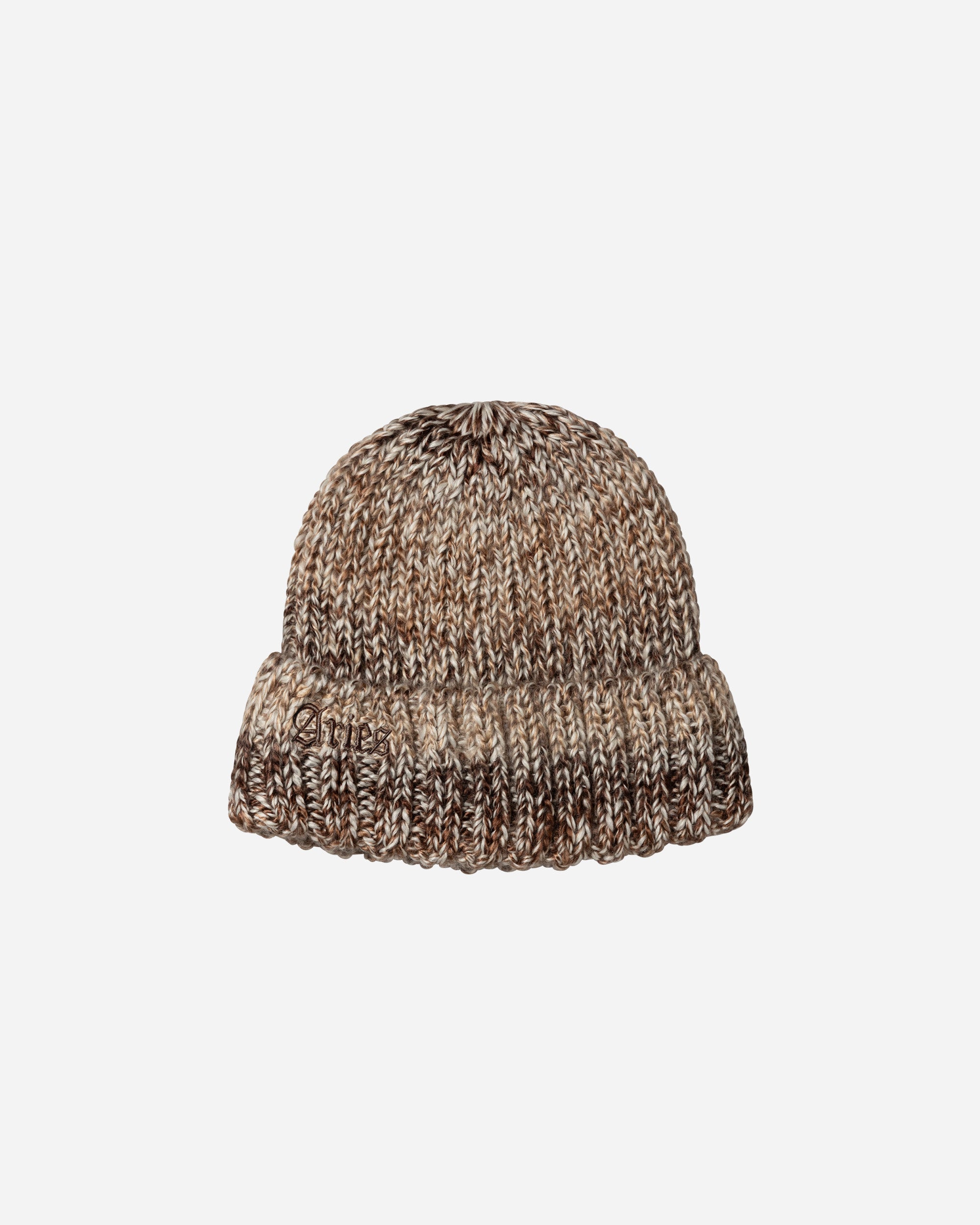 ARIES Rib Knit Space Dye Beanie Brown AR9001504