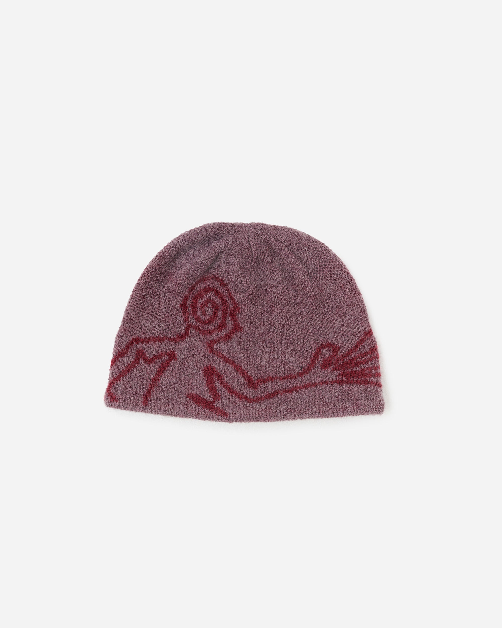 Hiking Patrol Moscot Mohair Mixed Knit Beanie  Maroon AW25303-Maroon