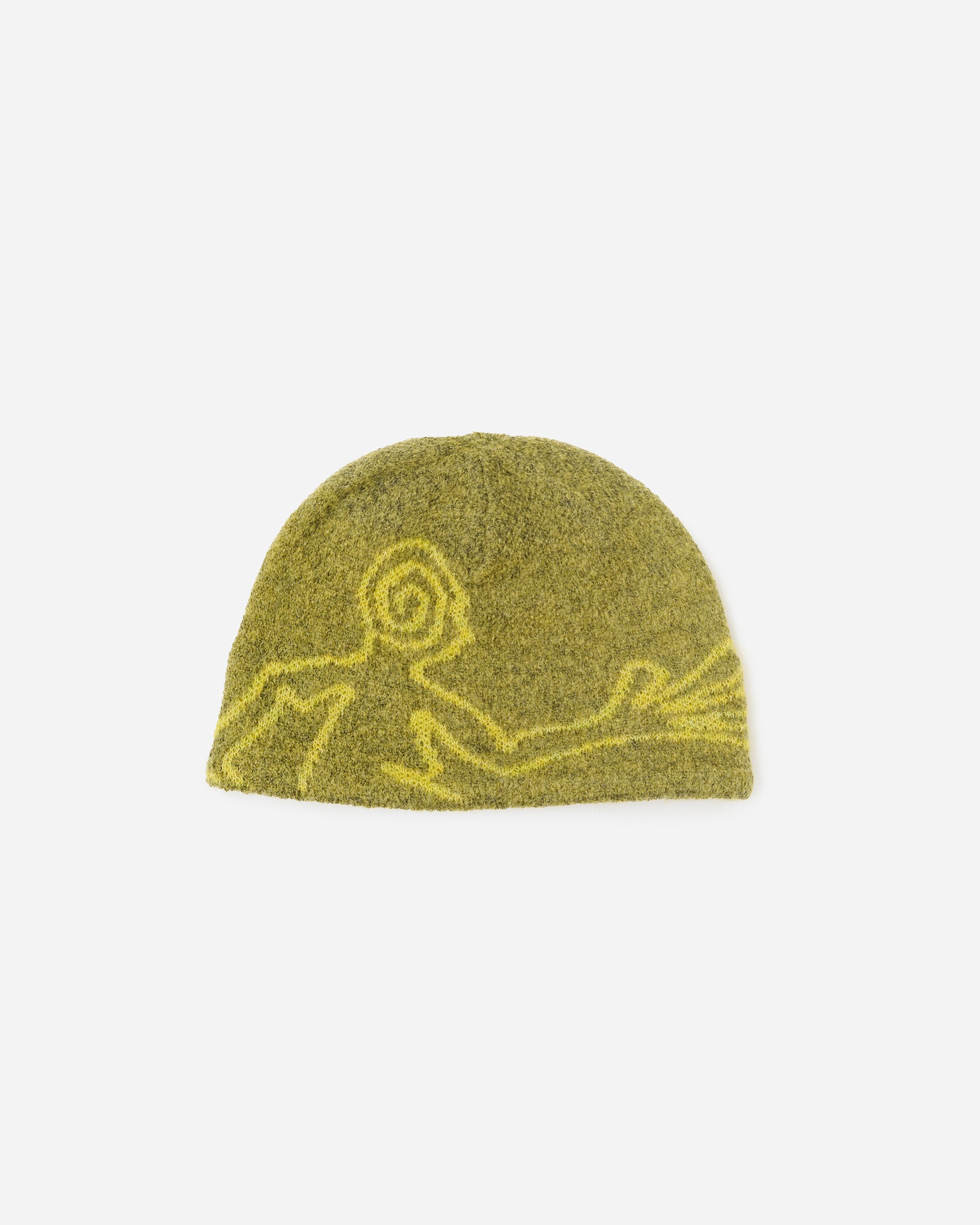 Hiking Patrol Moscot Mohair Mixed Knit Beanie  Yellow AW25303-Yellow